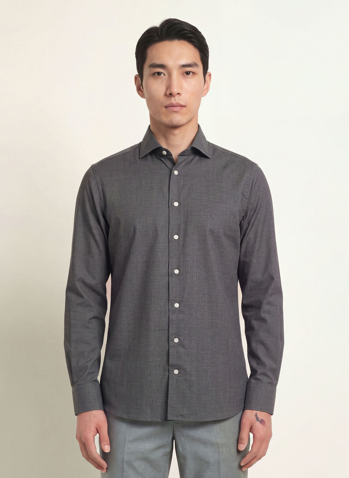 ETON Contemporary Fit Shirt: DARK GRAY