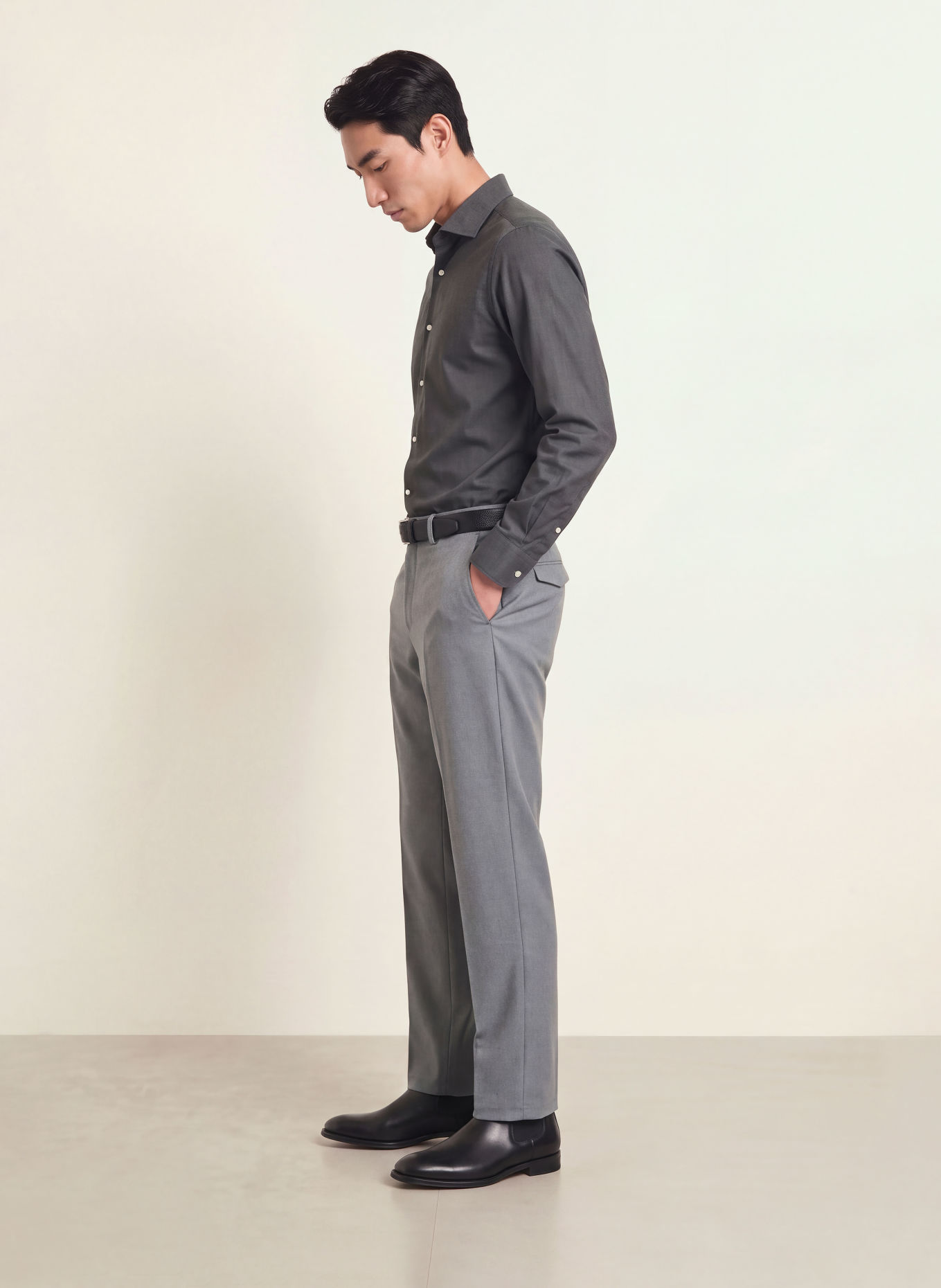 ETON Contemporary Fit Shirt: DARK GRAY