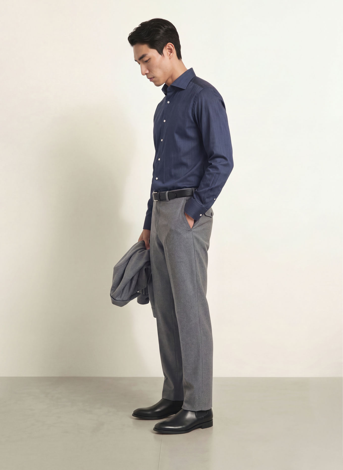 ETON Contemporary Fit Shirt: BLUE GRAY