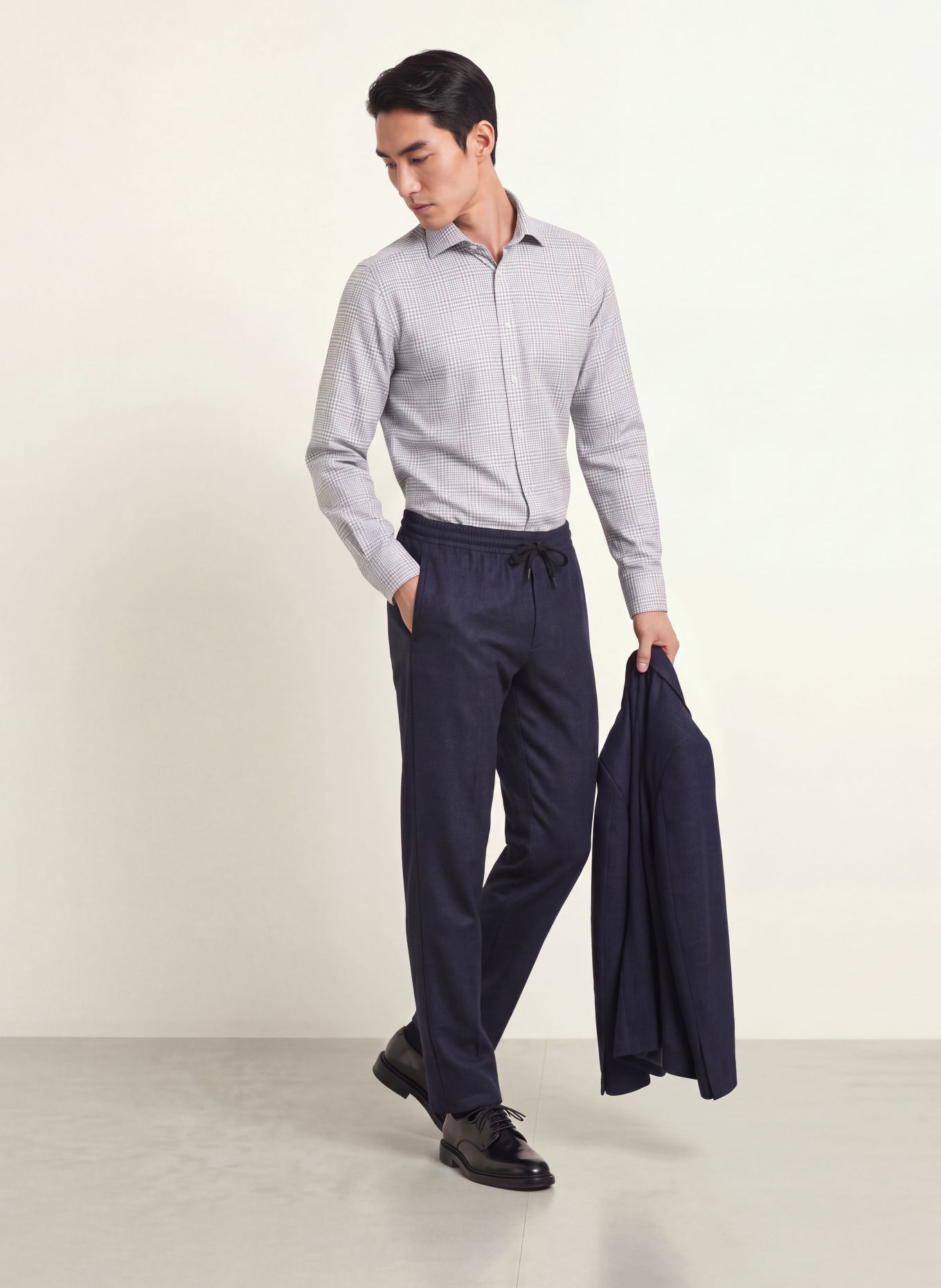 ETON Contemporary Fit Shirt: LIGHT BLUE / WHITE / BLACK