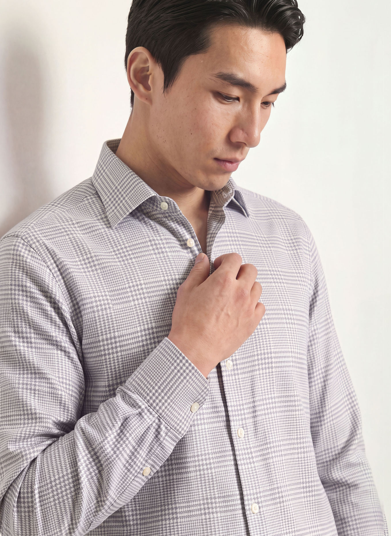 ETON Contemporary Fit Shirt: LIGHT BLUE / WHITE / BLACK