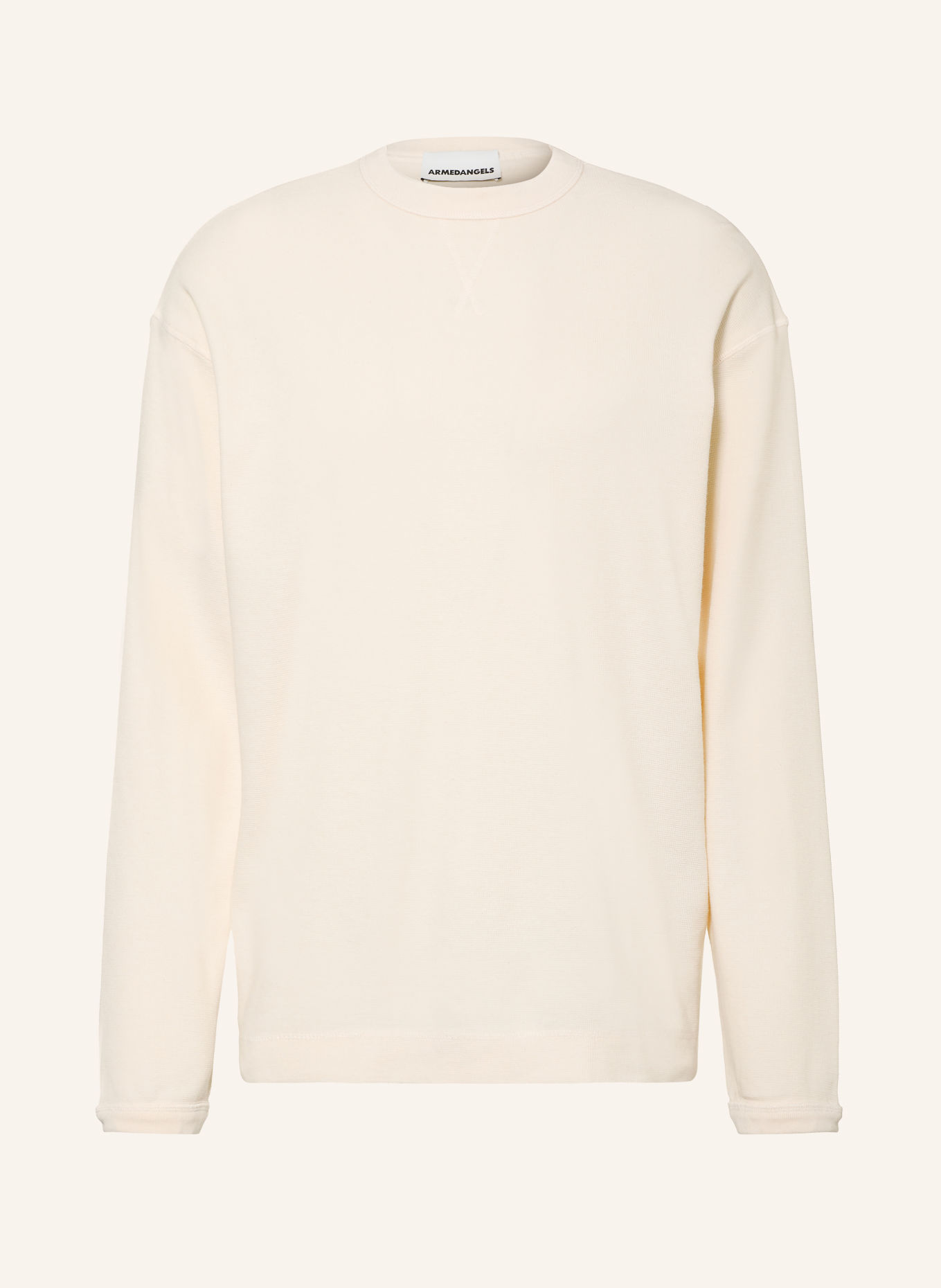 ARMEDANGELS MAARKOS Long-sleeve shirt in Piqué: WHITE