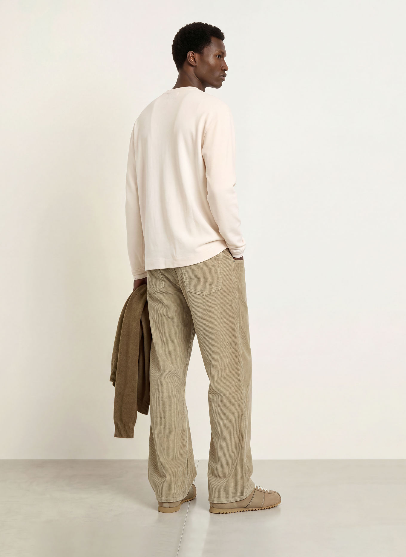 ARMEDANGELS MAARKOS Long-sleeve shirt in Piqué: WHITE