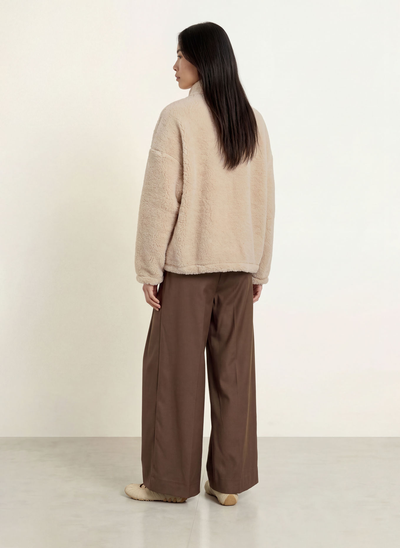 ARMEDANGELS Plush Jacket: LIGHT BROWN