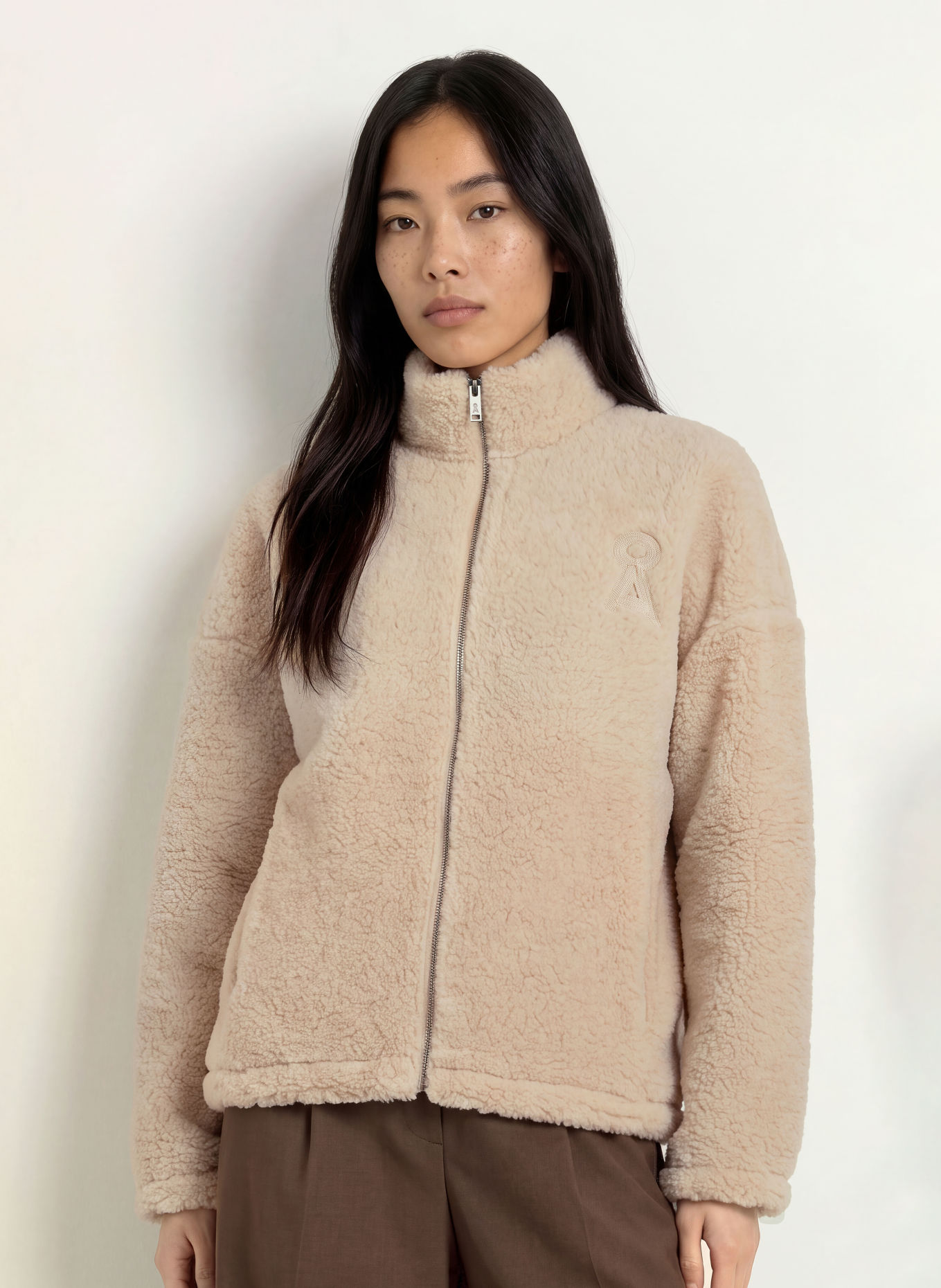 ARMEDANGELS Plush Jacket: LIGHT BROWN