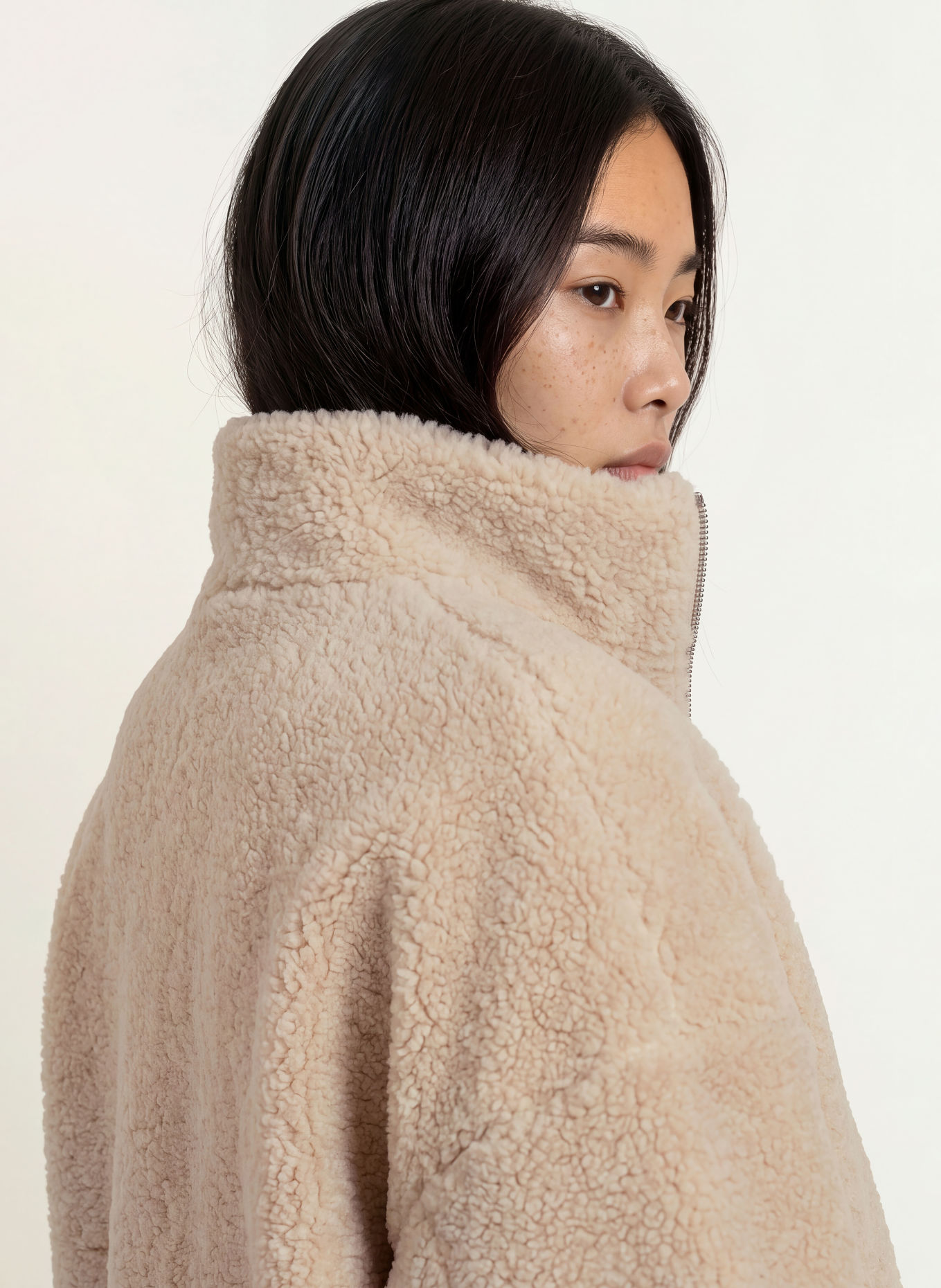 ARMEDANGELS Plush Jacket: LIGHT BROWN