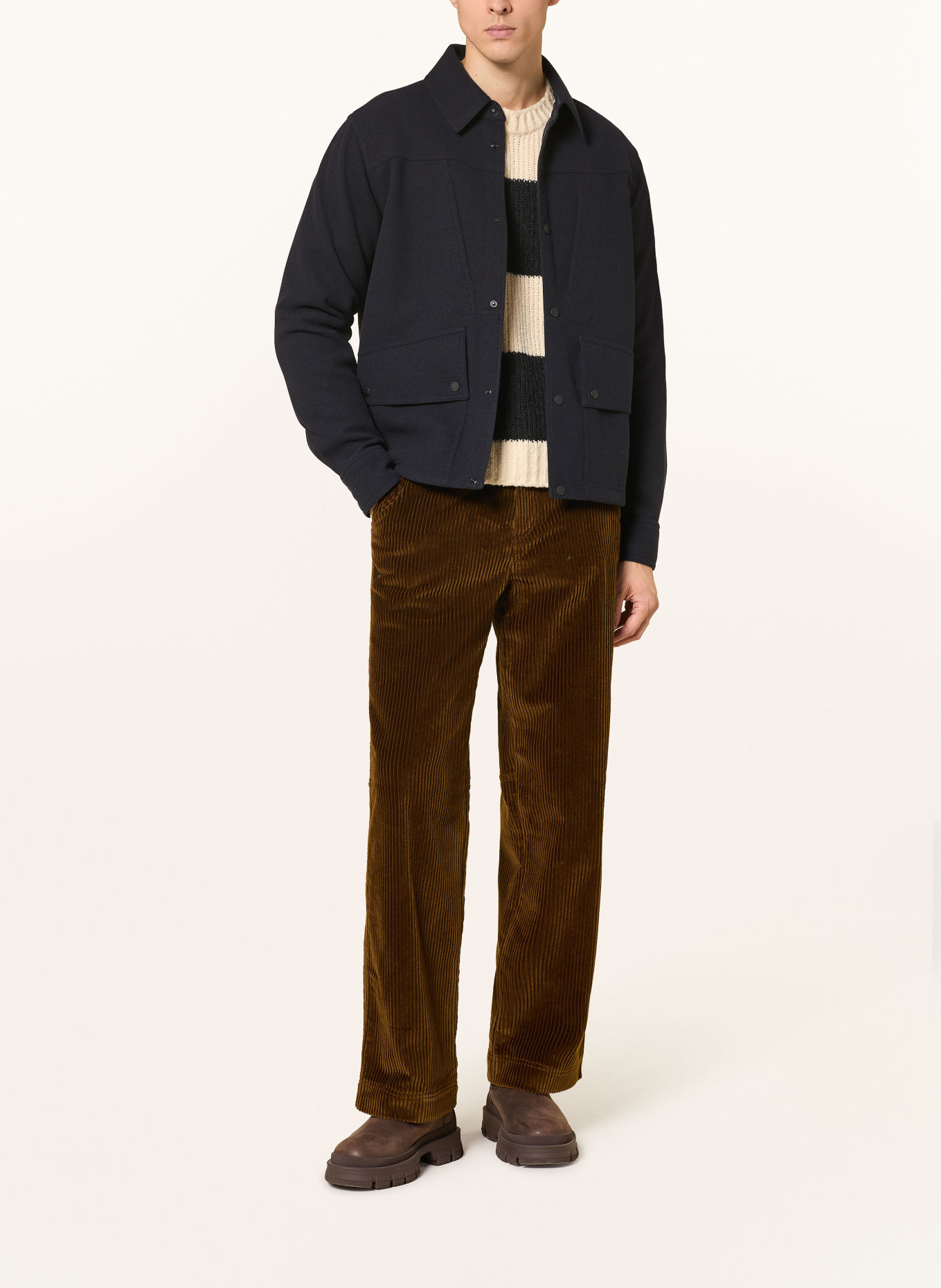 MONCLER GRENOBLE Cordhose Regular Fit: DUNKELBRAUN