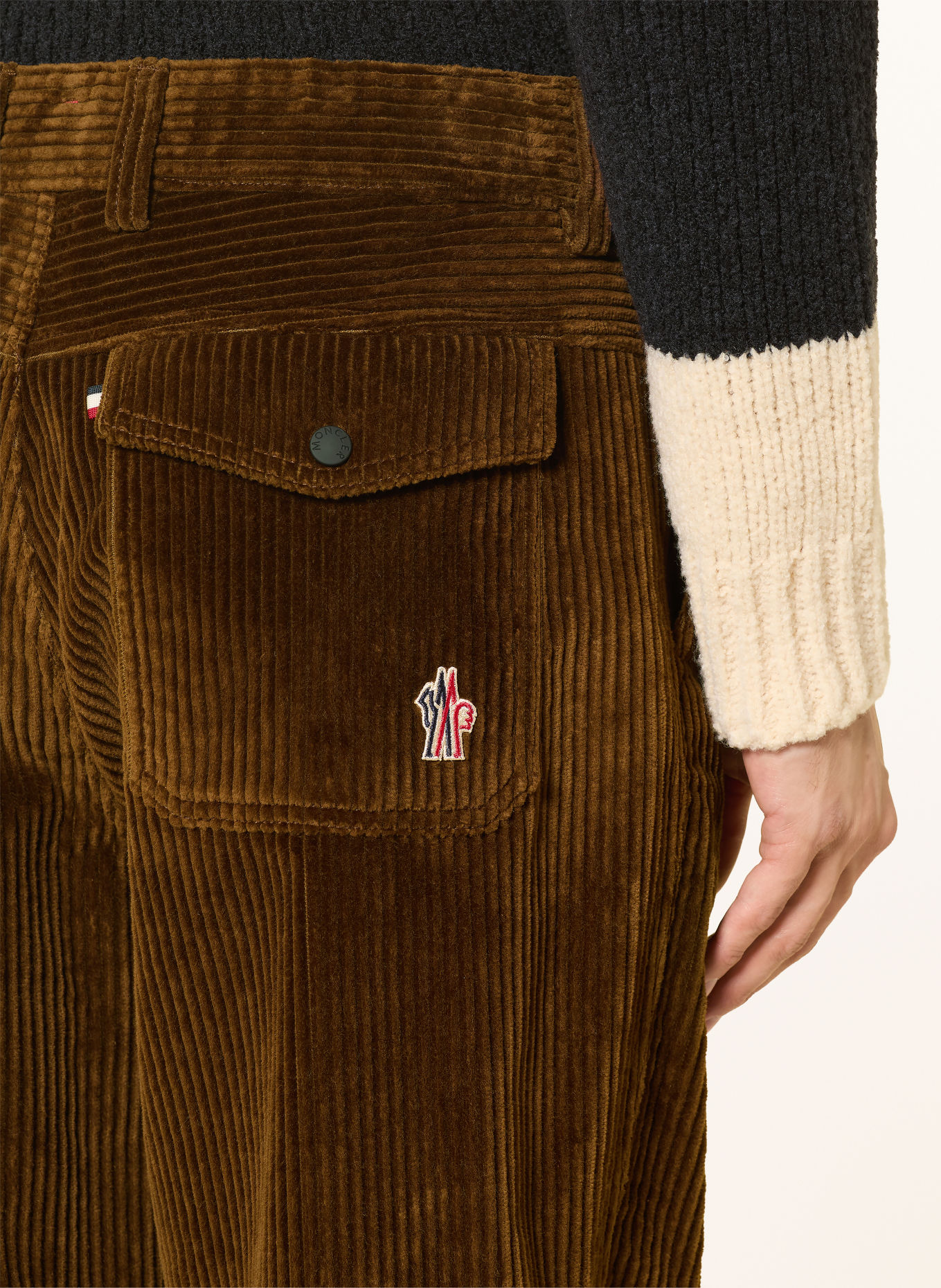MONCLER GRENOBLE Cordhose Regular Fit: DUNKELBRAUN