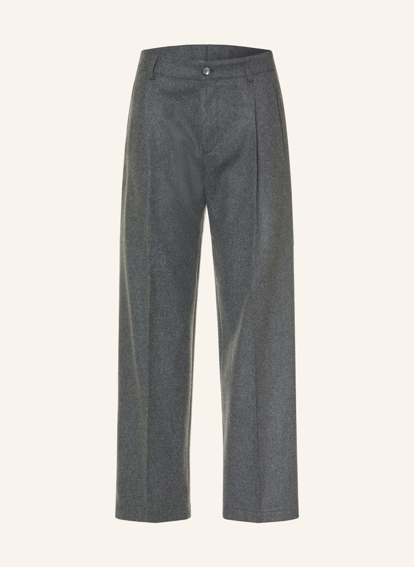 STRELLSON JAROD Loose-Fit Flannel Pants: DARK GRAY