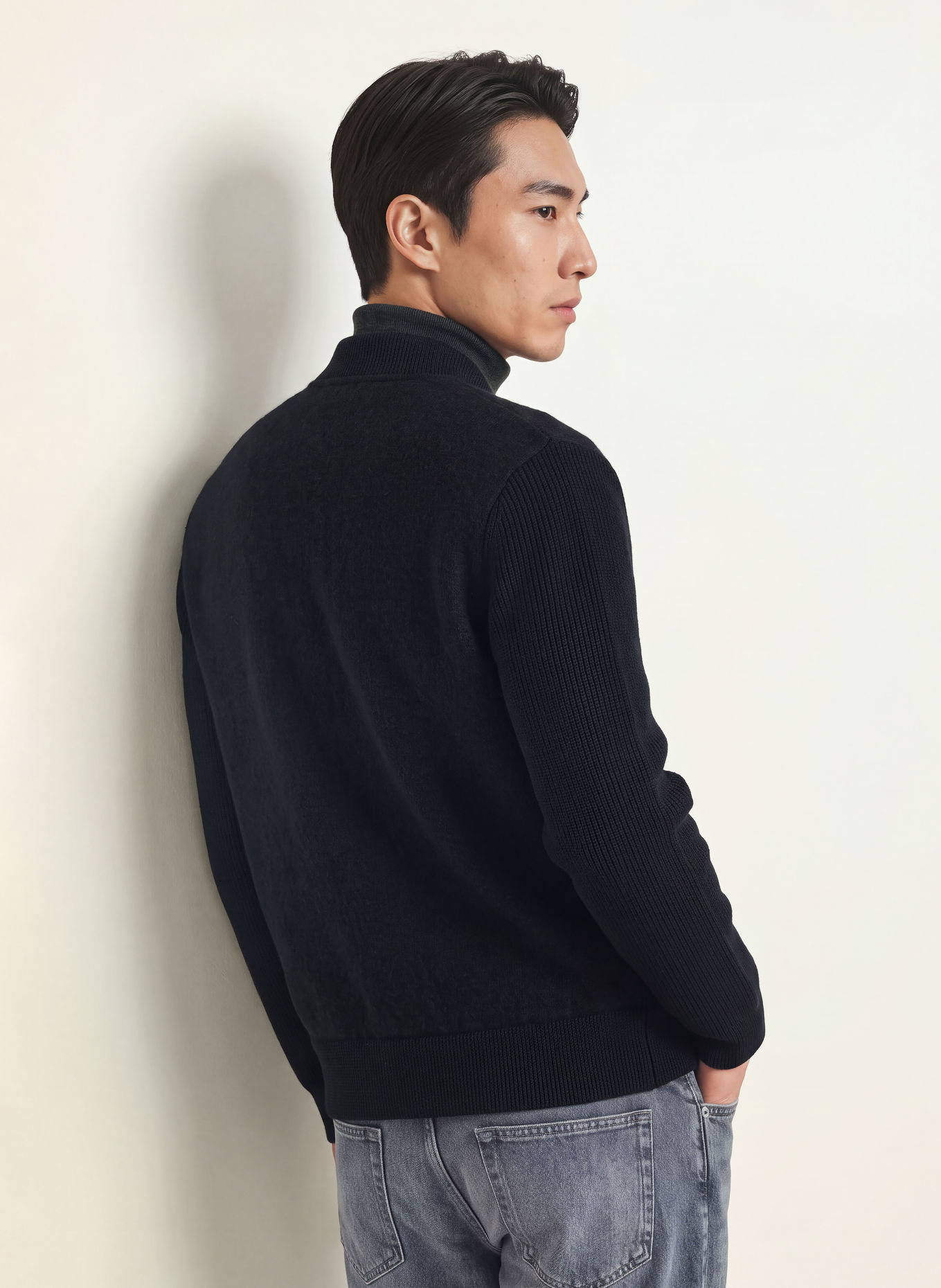STRELLSON Strickjacke KARLO-BO: SCHWARZ