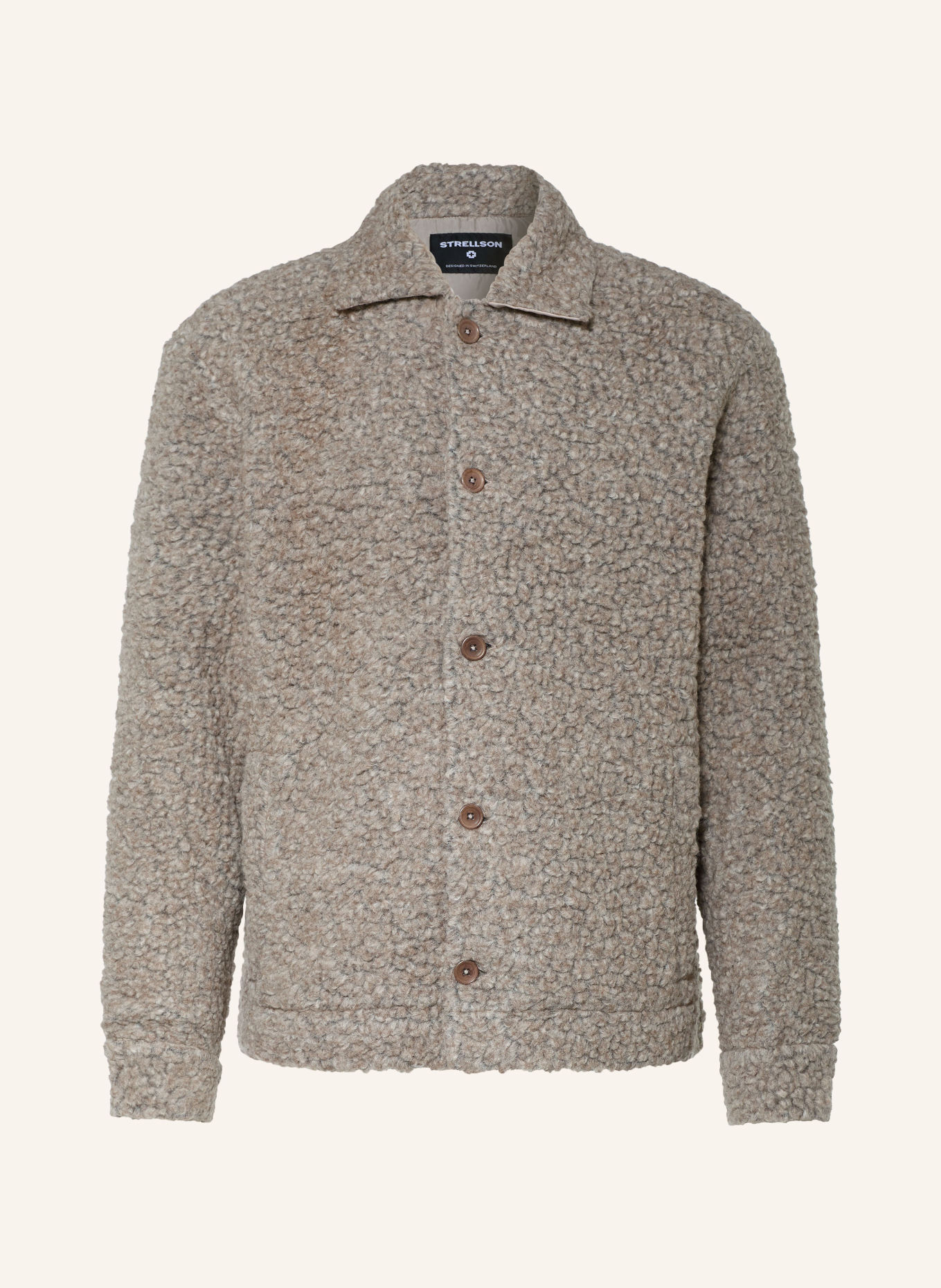 STRELLSON Teddy Fur Overshirt NAD-J: TAUPE