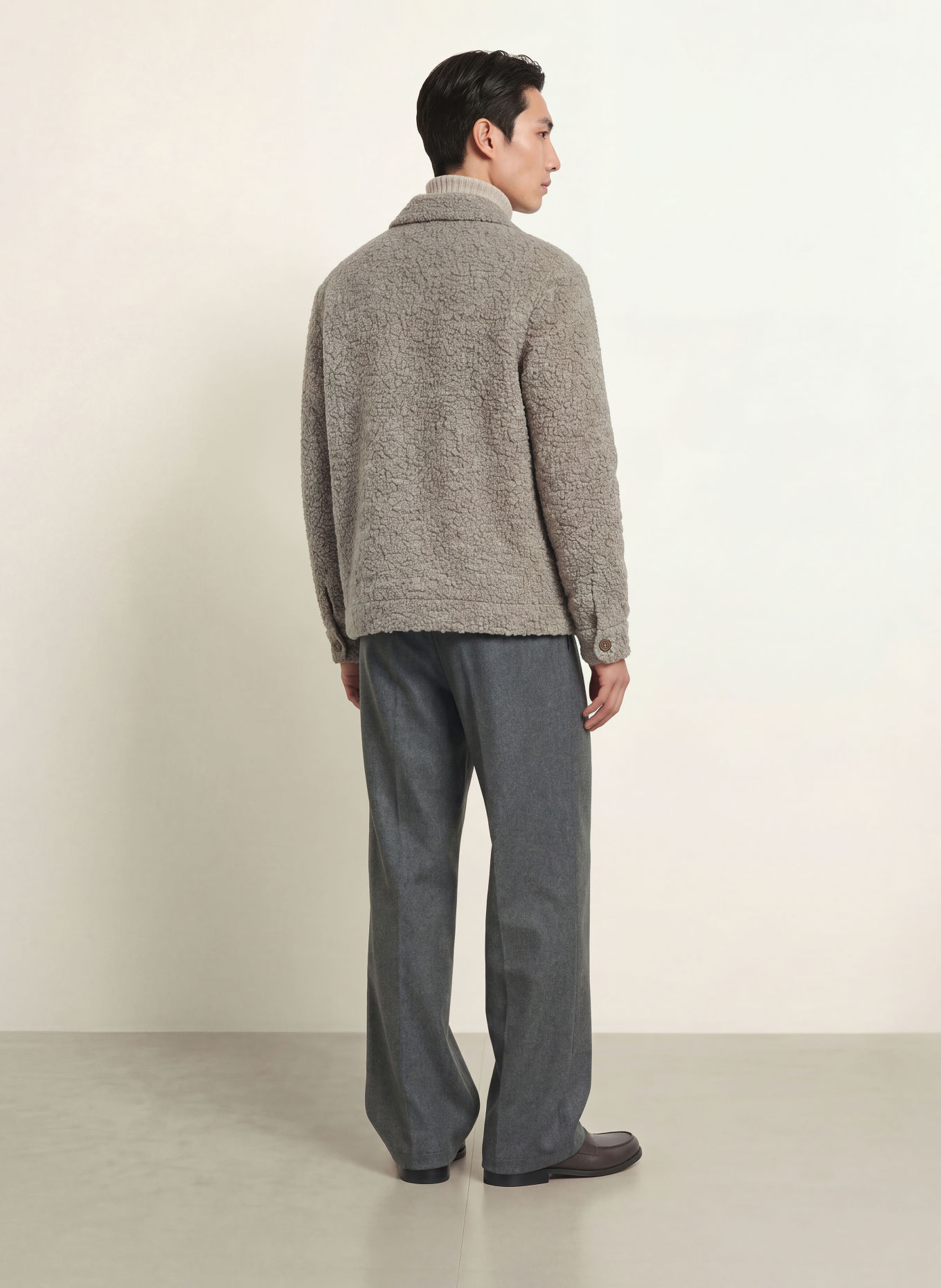 STRELLSON Teddy Fur Overshirt NAD-J: TAUPE