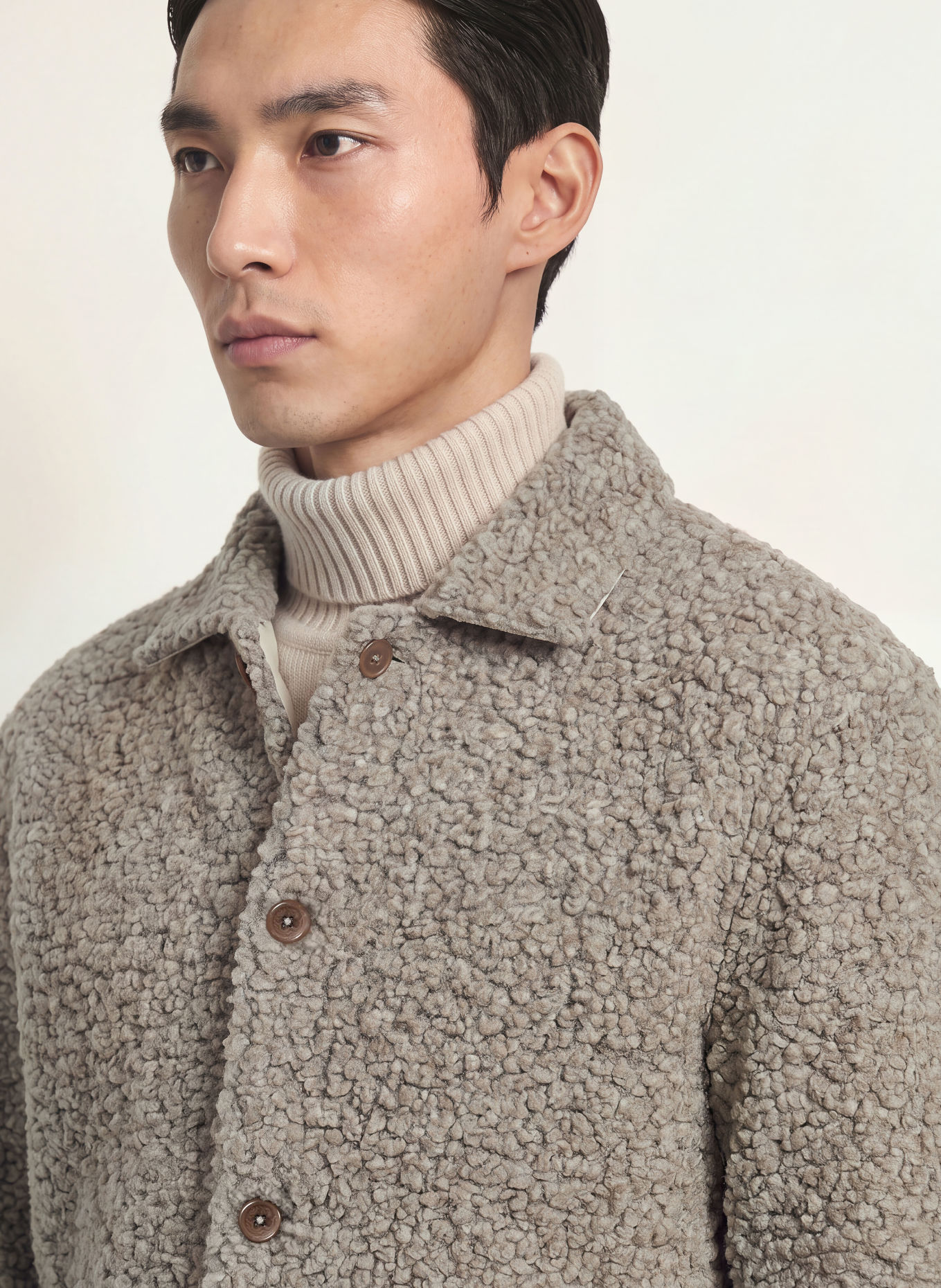 STRELLSON Teddy Fur Overshirt NAD-J: TAUPE