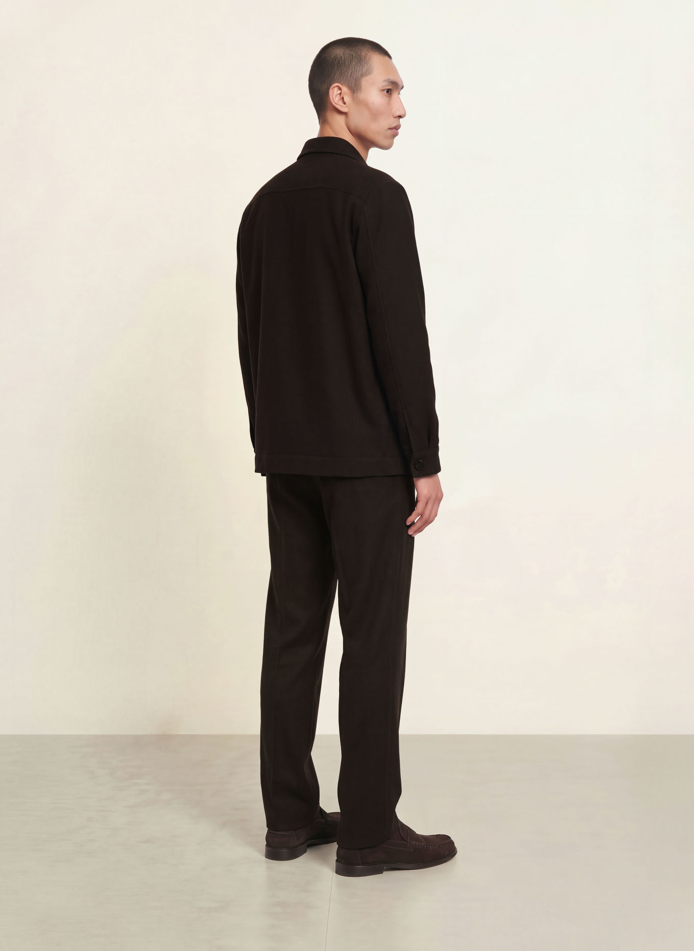 STRELLSON Overshirt DELLIN: TMAVĚ HNĚDÁ