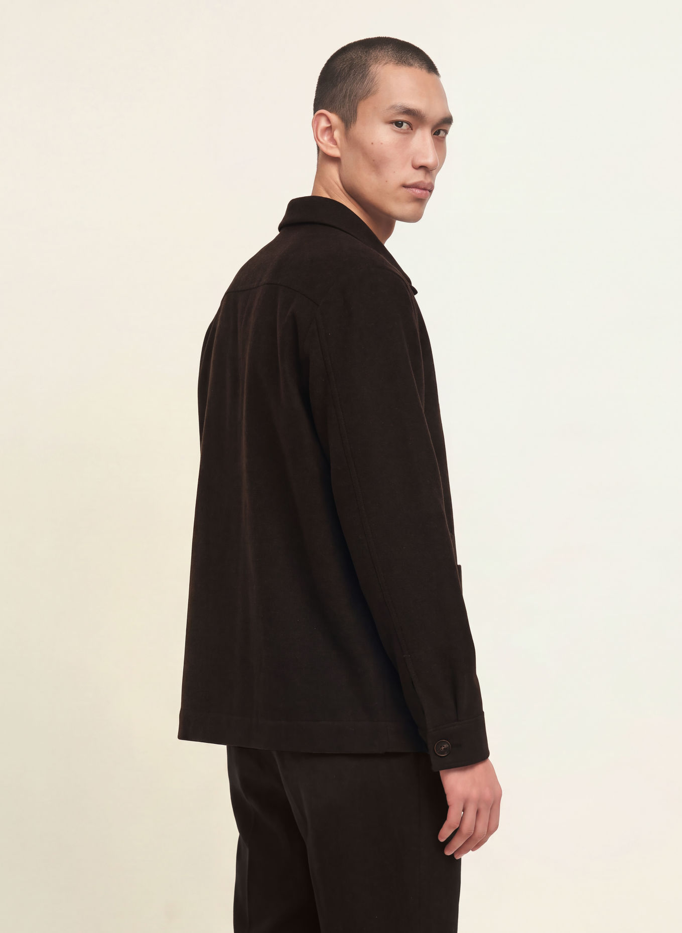 STRELLSON Overshirt DELLIN: TMAVĚ HNĚDÁ