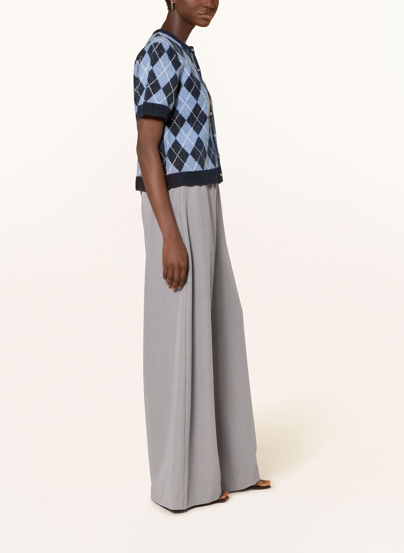 NEO NOIR JANEL Wide-leg trousers: GRAY
