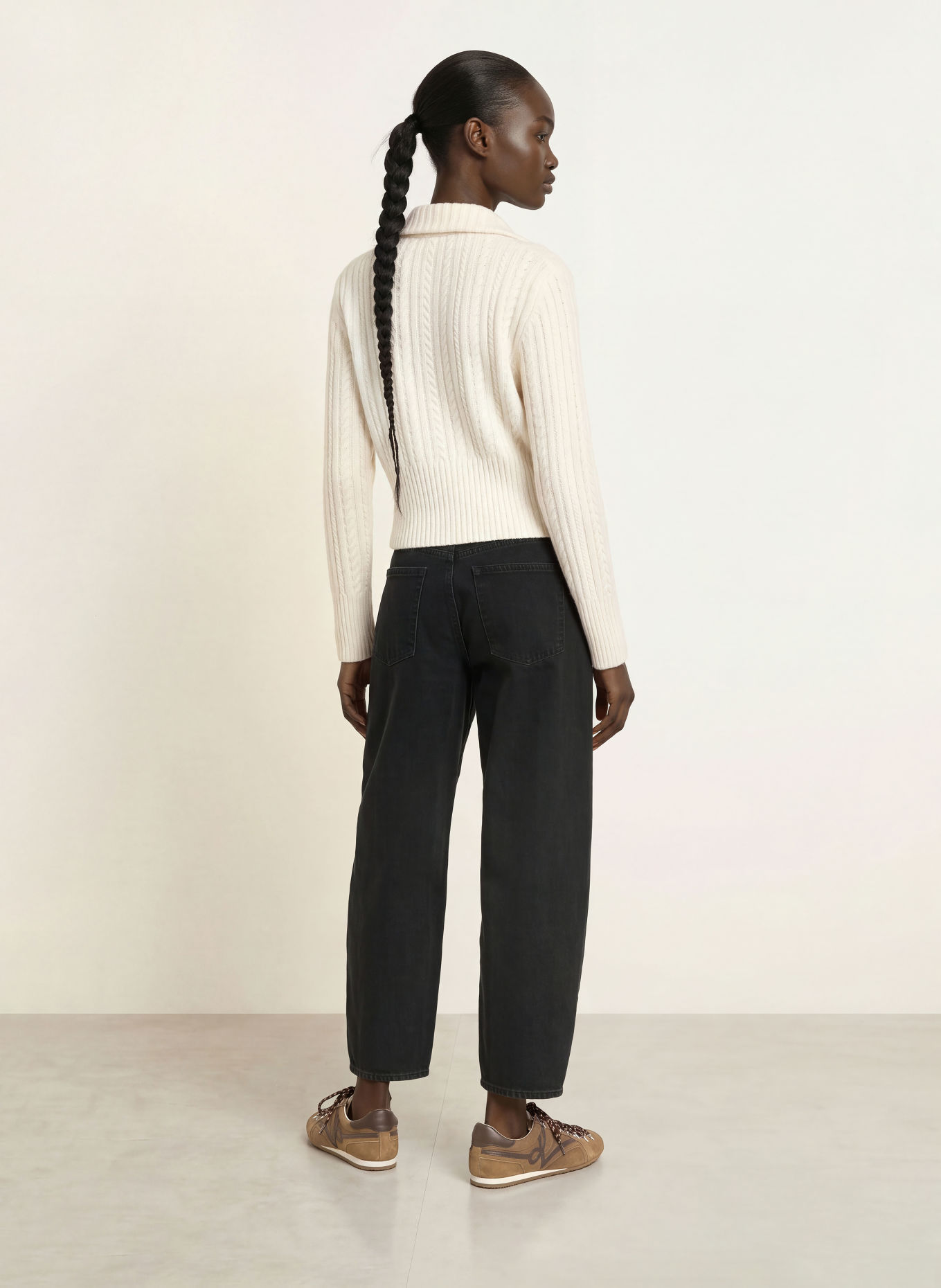 GOOD AMERICAN Cardigan: CREME