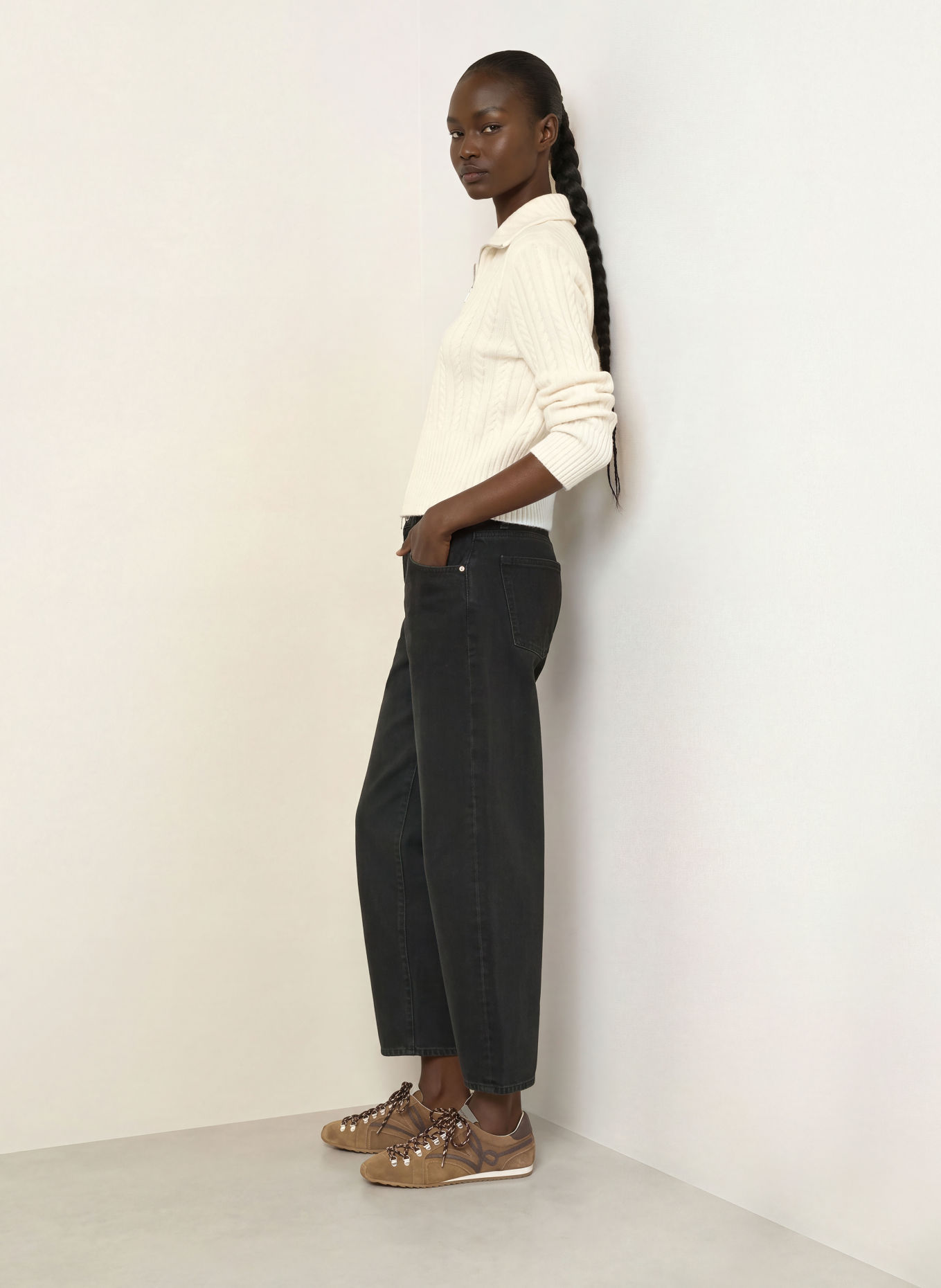 GOOD AMERICAN Cardigan: CREME