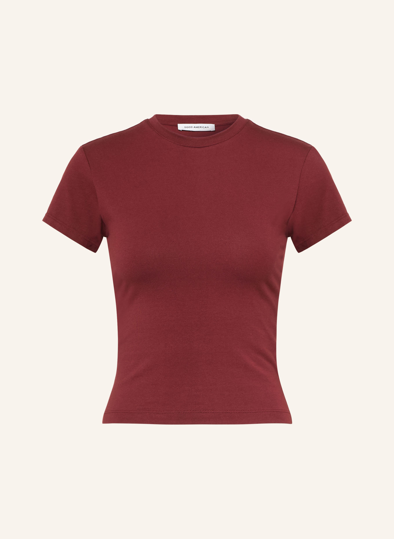 GOOD AMERICAN T-shirt: DARK RED