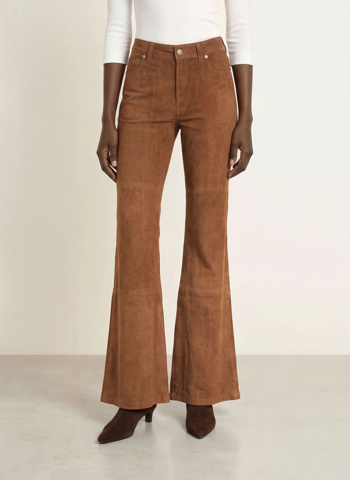 GOOD AMERICAN Lederhose: BRAUN