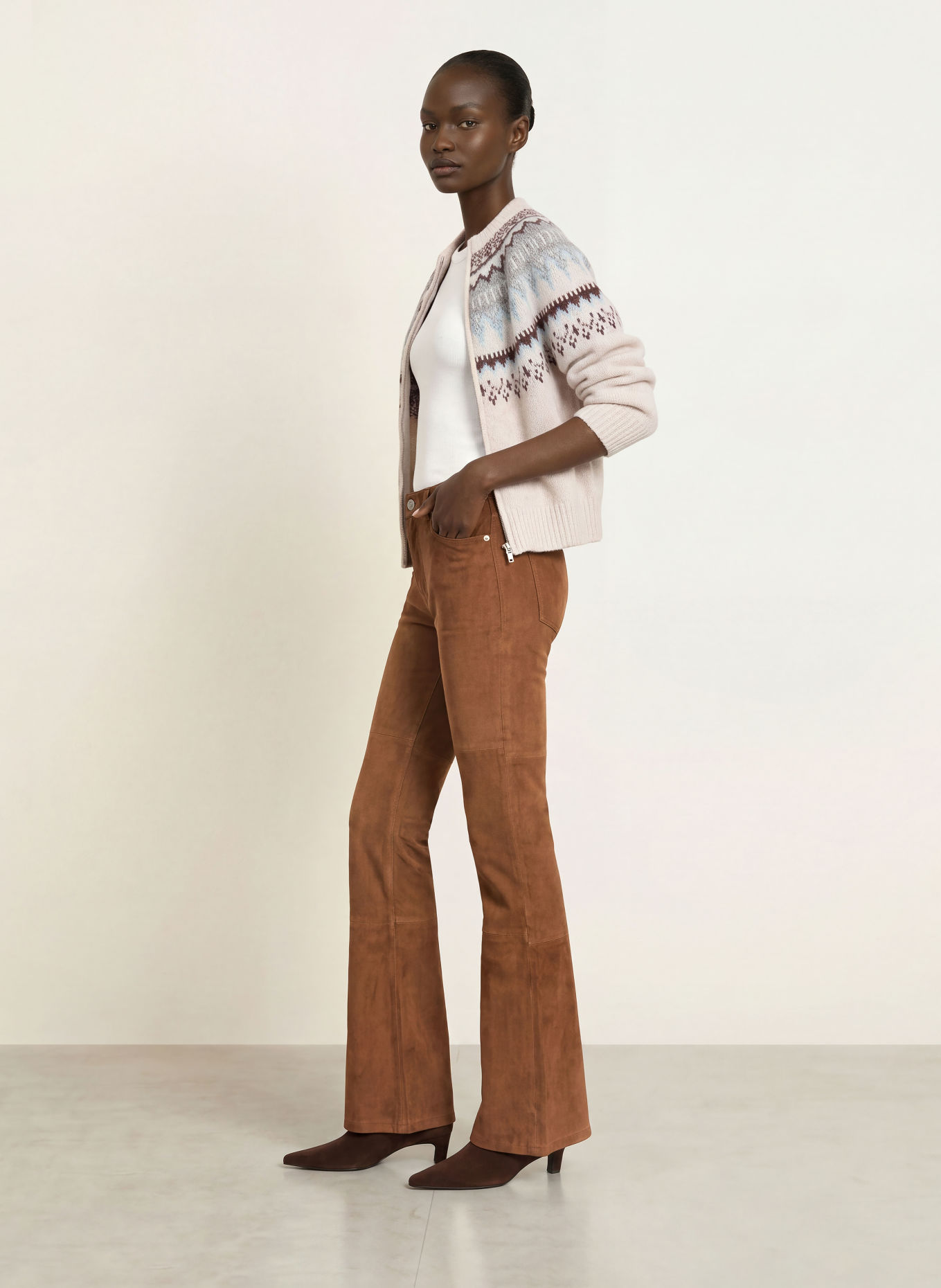 GOOD AMERICAN Lederhose: BRAUN