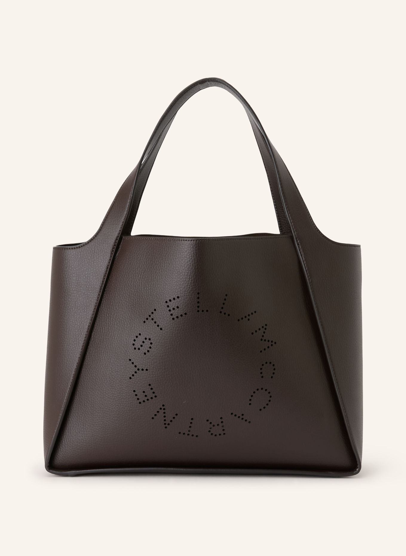 STELLA McCARTNEY Shoppers with Pouch: DARK BROWN / SILVER