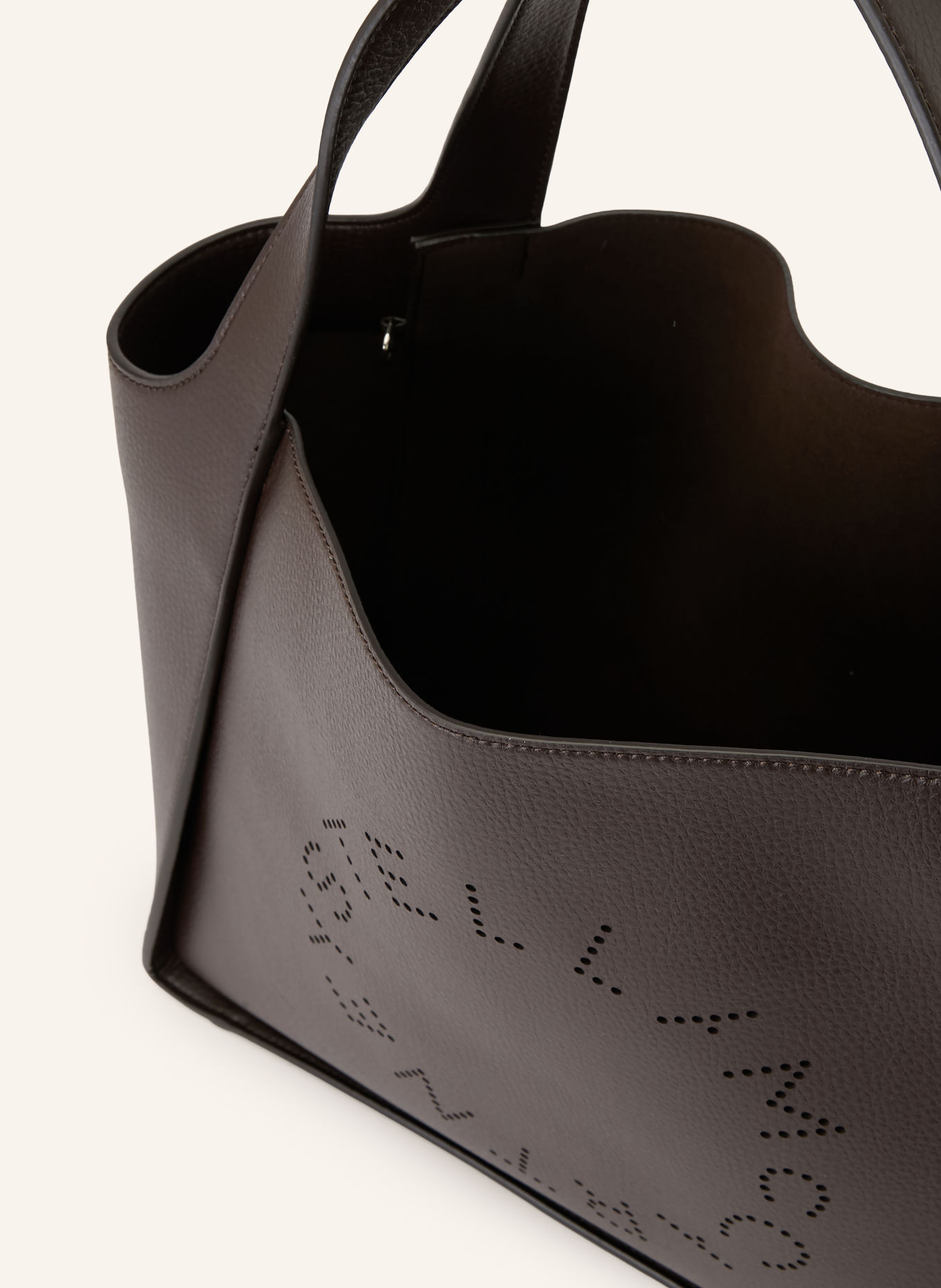 STELLA McCARTNEY Shoppers with Pouch: DARK BROWN / SILVER