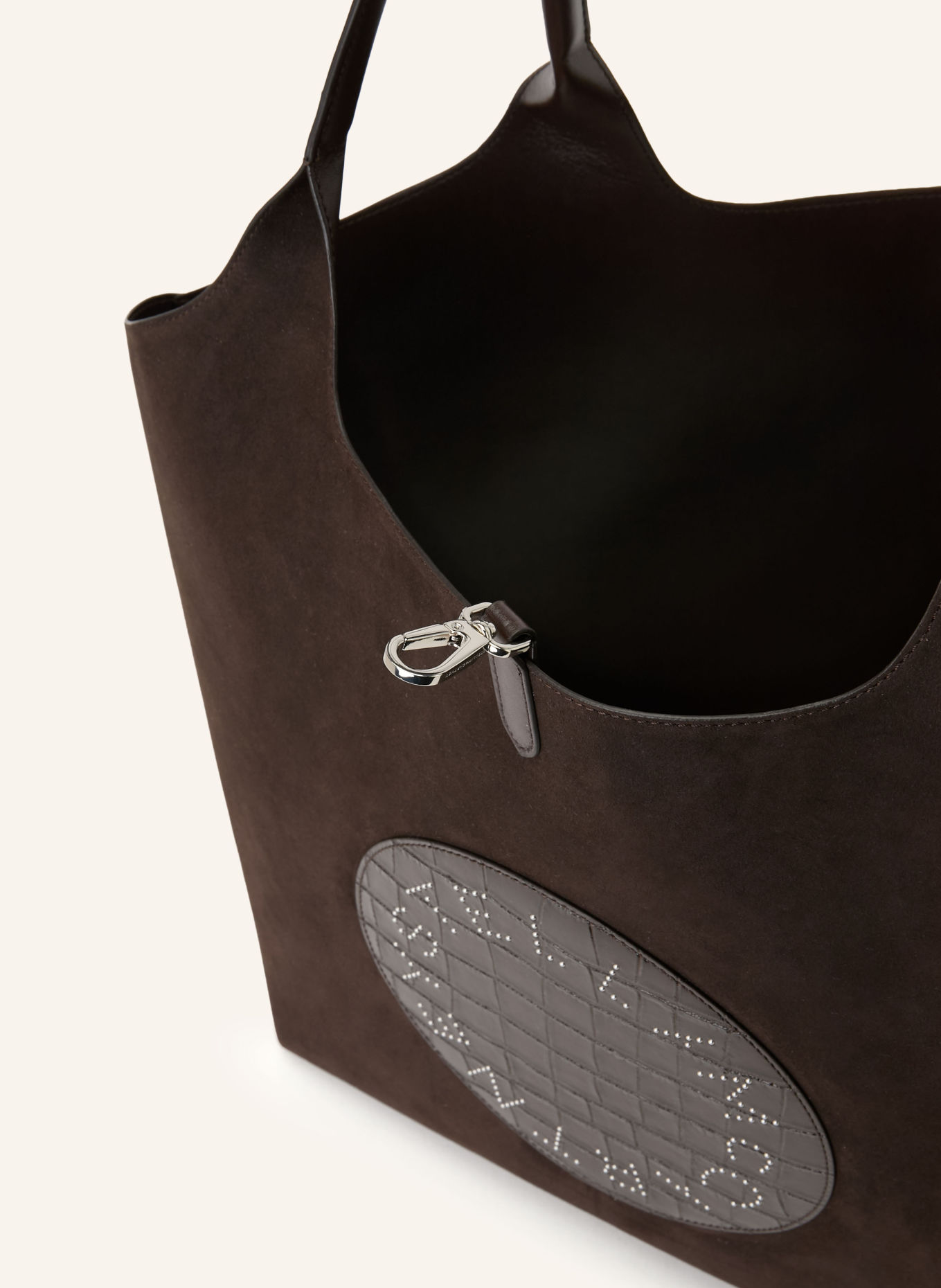 STELLA McCARTNEY Shopper zum Wenden mit Pouch: DUNKELBRAUN / SILBER