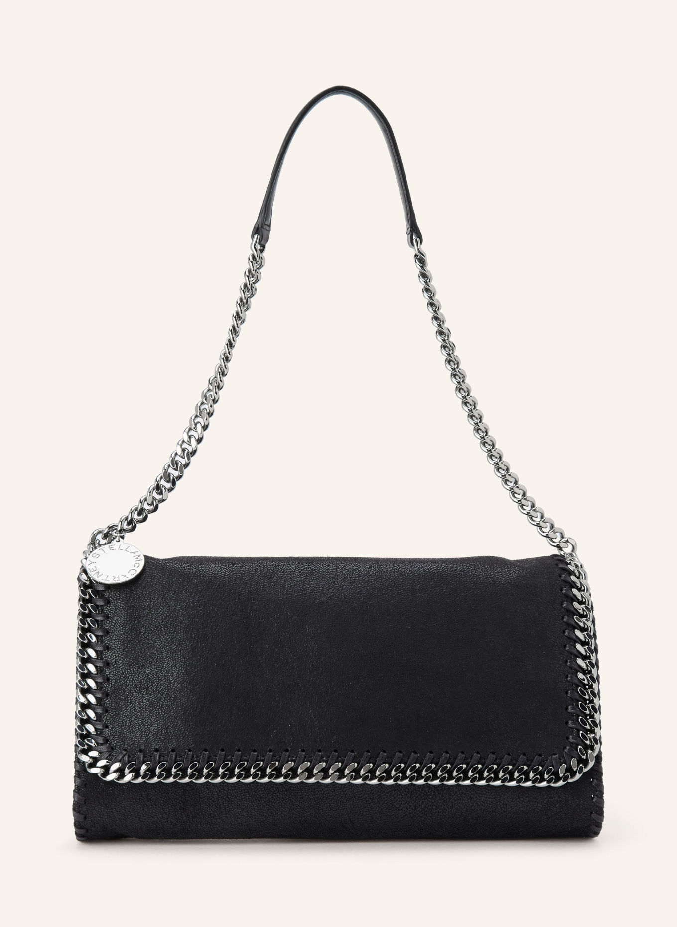 STELLA McCARTNEY FALABELLA Shoulder Bag: BLACK / SILVER