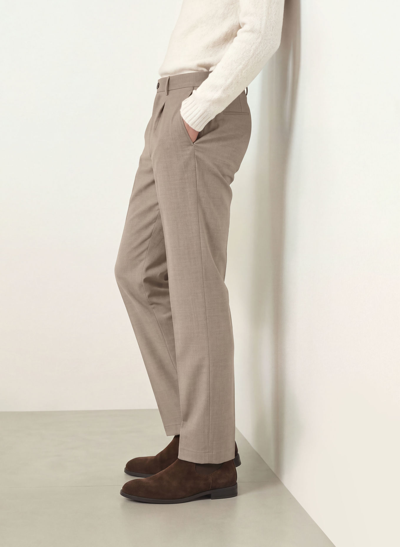 STRELLSON Anzughose TOMEO Regular Fit: 259 Dark Beige 259