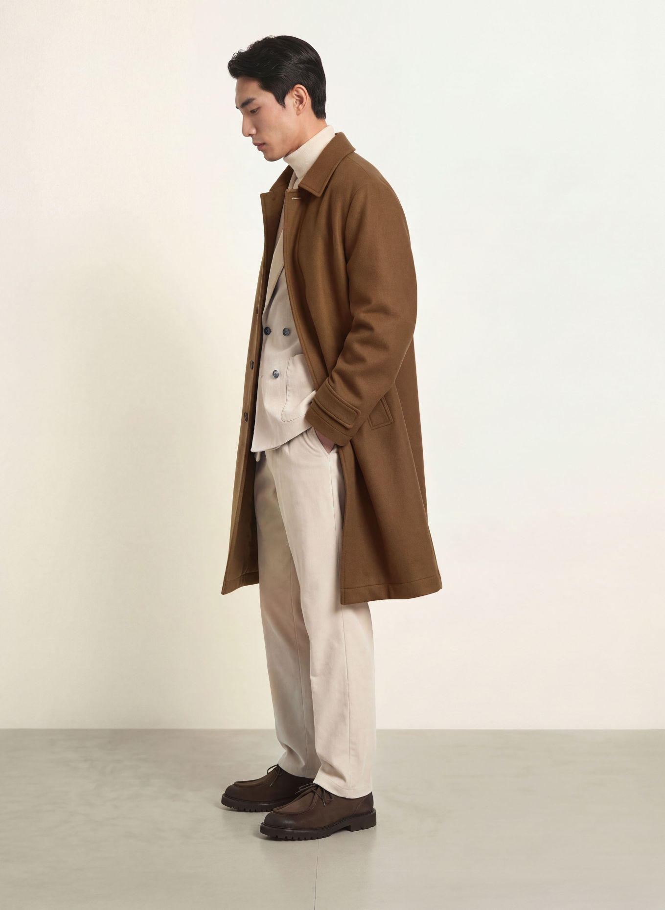 STRELLSON Manteau en laine BARLETTA: MARRON