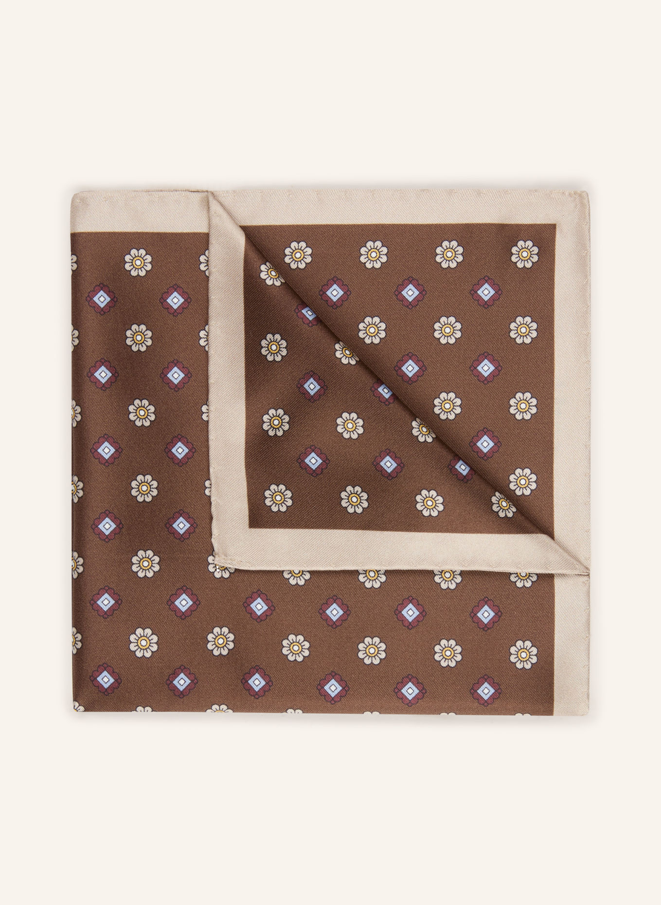 altea Einstecktuch: DUNKELBRAUN / CREME