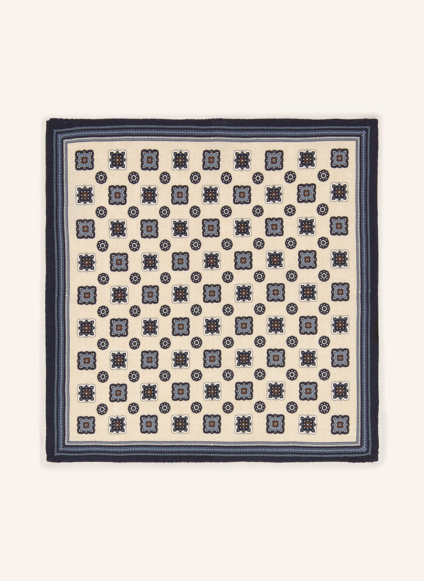 altea Einstecktuch: BEIGE / DUNKELBLAU / WEISS