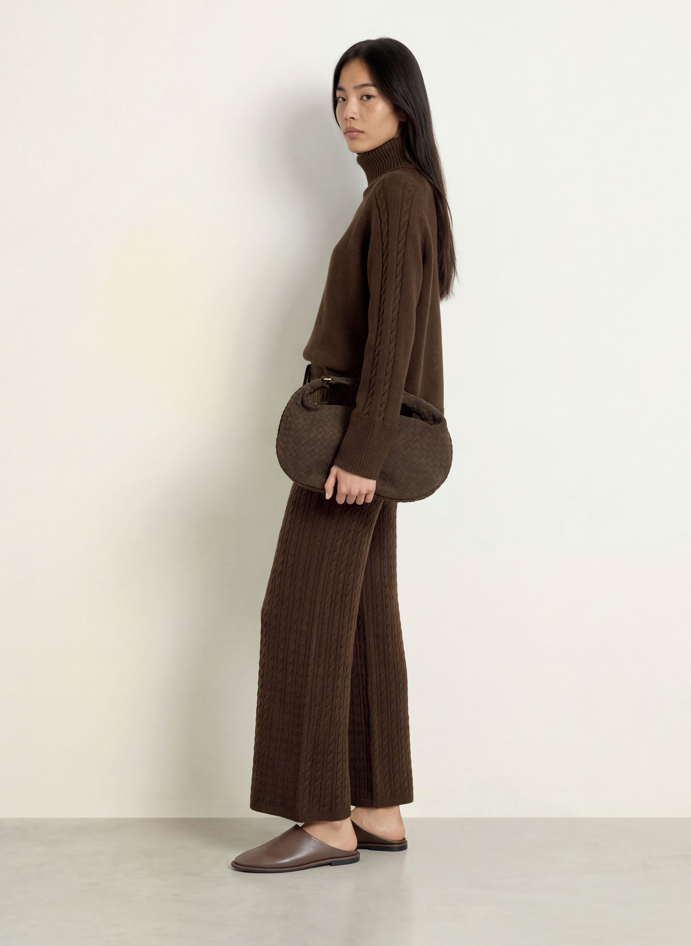 GRACE & MILA Rollkragenpullover BASTILLE: DUNKELBRAUN