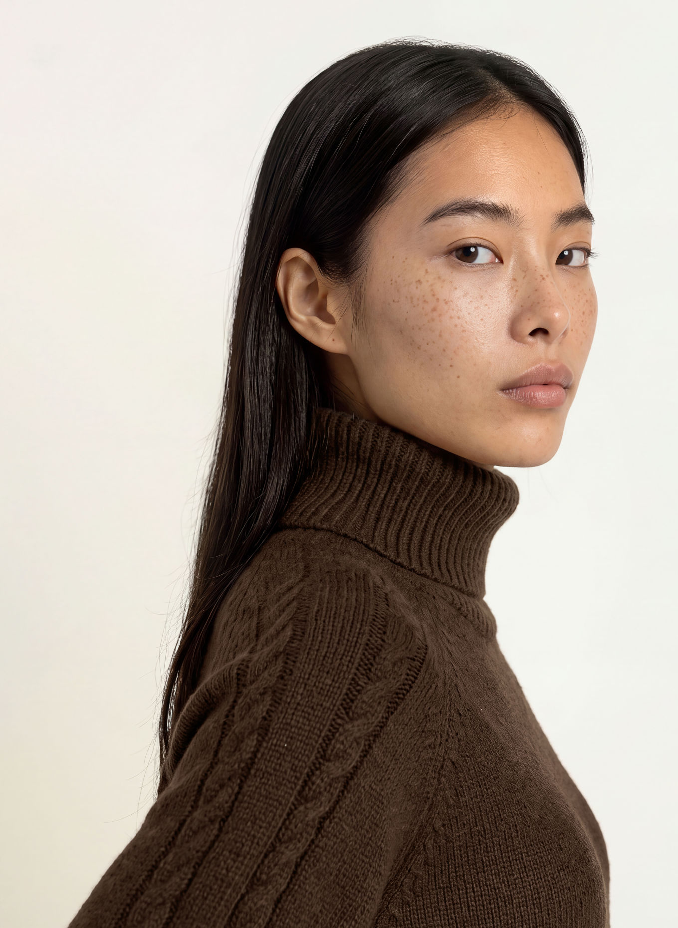 GRACE & MILA Rollkragenpullover BASTILLE: DUNKELBRAUN