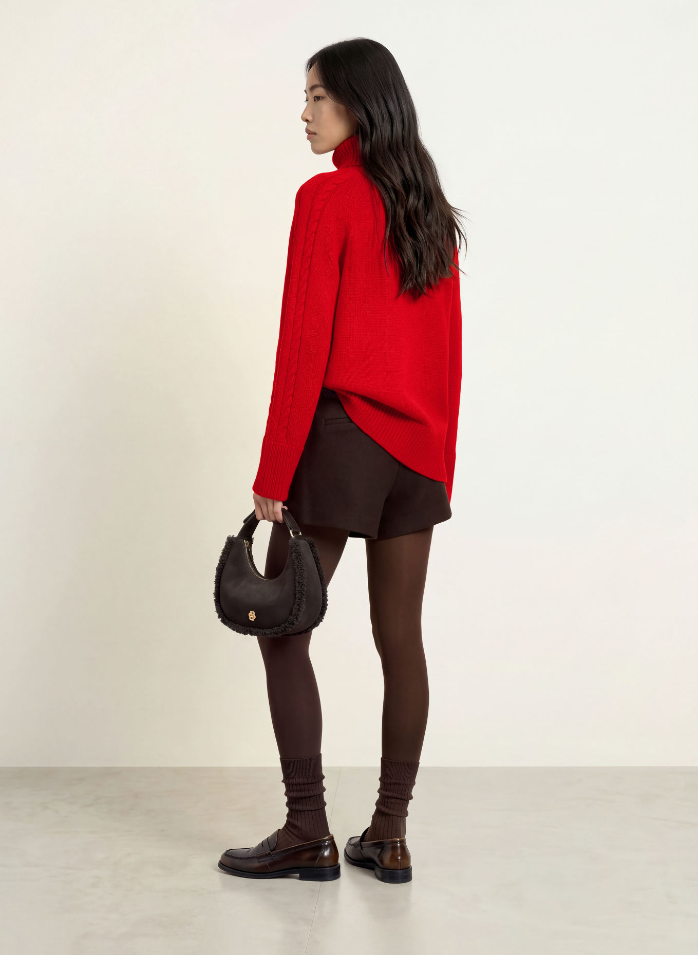 GRACE & MILA BASTILLE Turtleneck sweater: RED