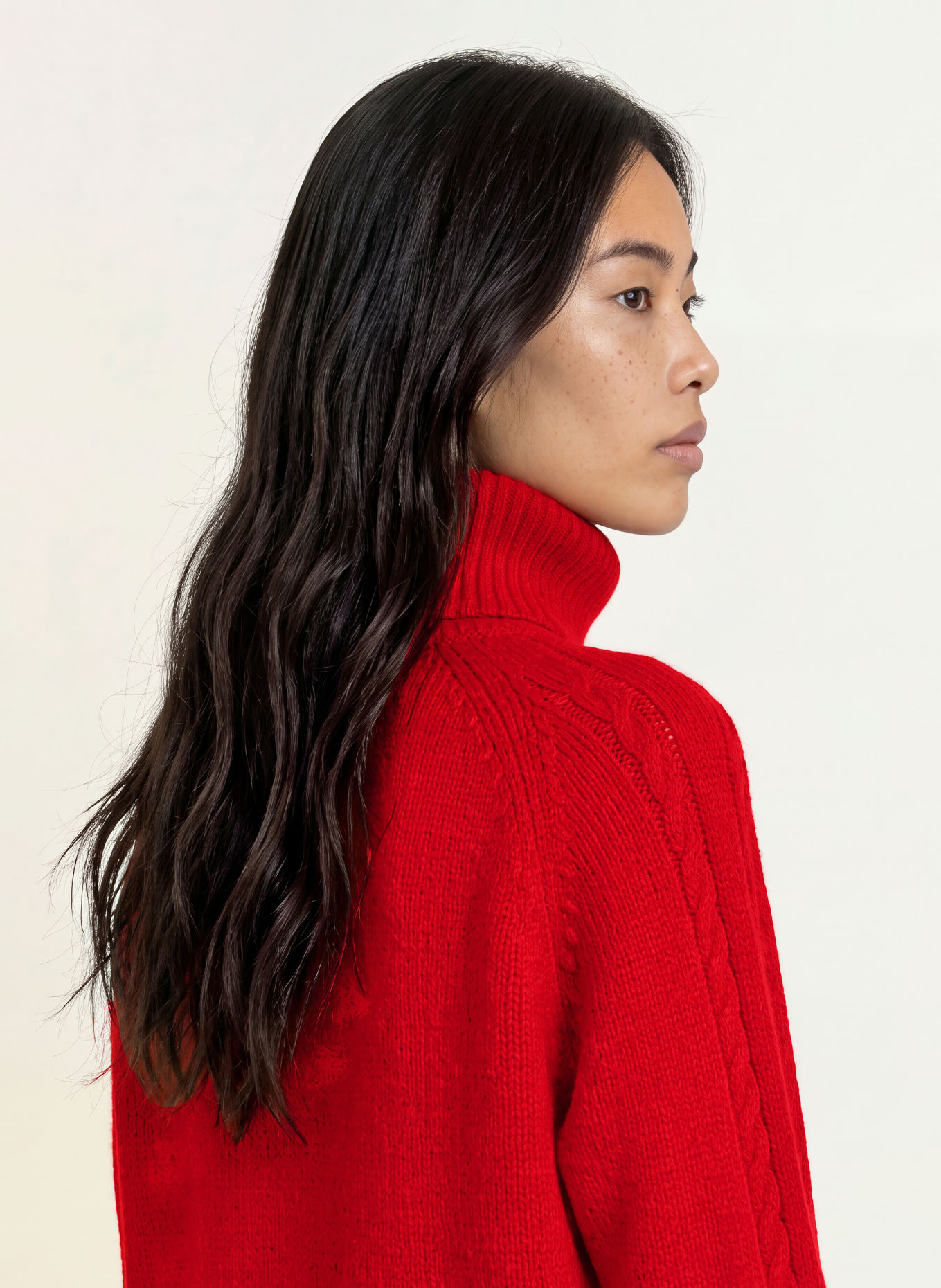 GRACE & MILA BASTILLE Turtleneck sweater: RED