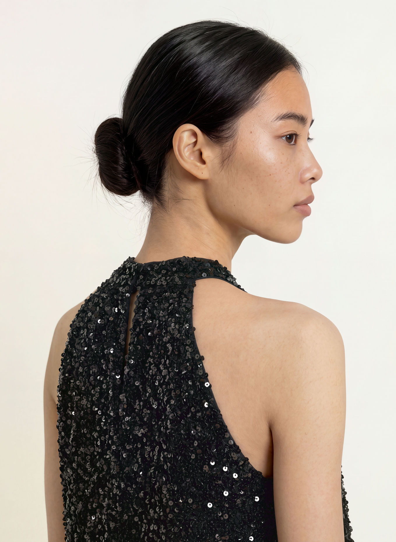 GRACE & MILA BECKY Blouse with Sequins: BLACK