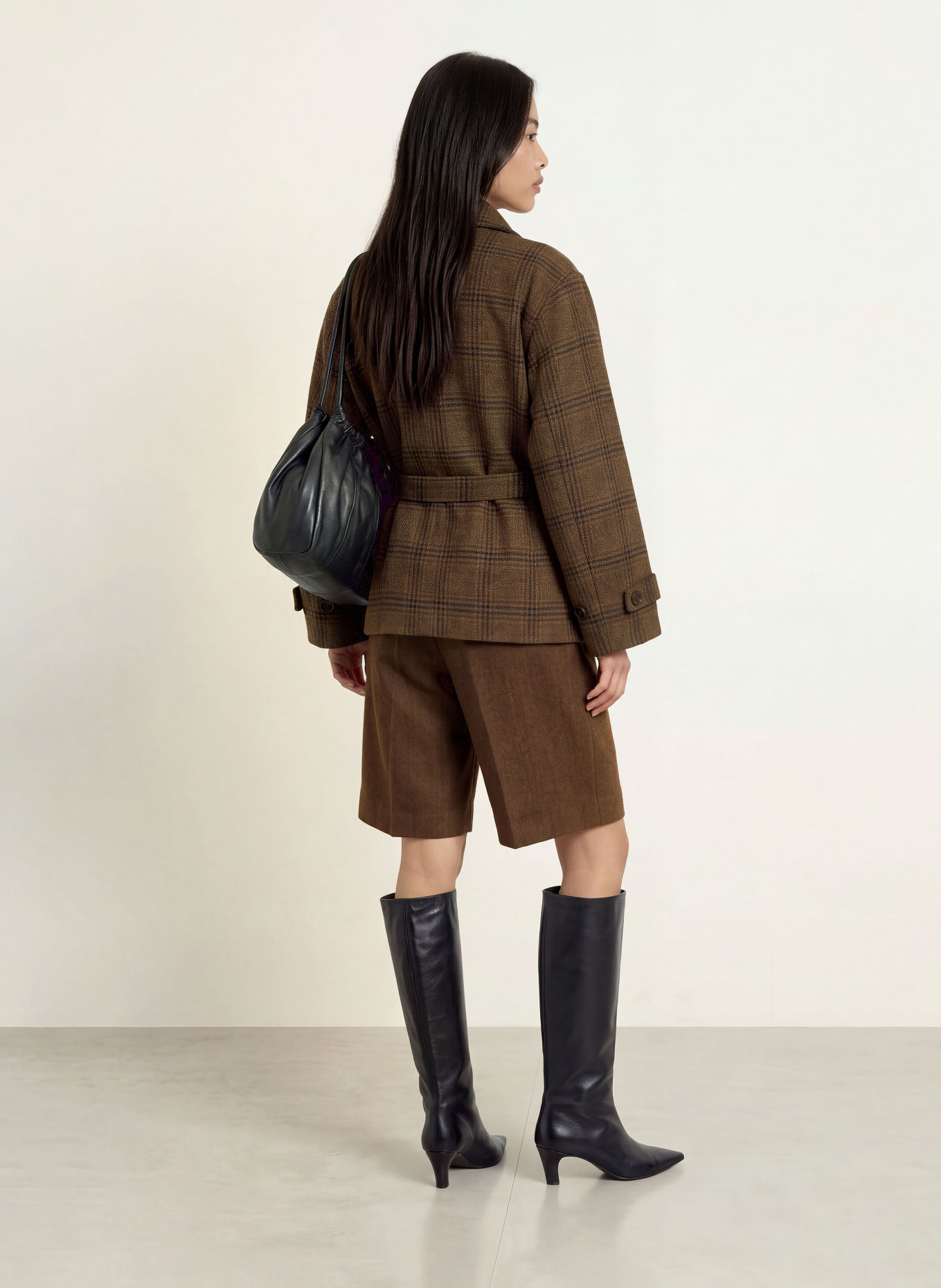 GRACE & MILA Shorts BRADI: BRAUN / SCHWARZ