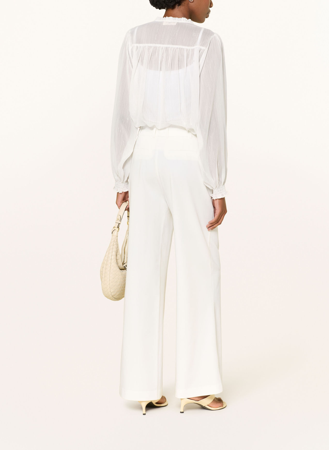 GRACE & MILA Chemisier BELINDA: BLANC / ARGENT