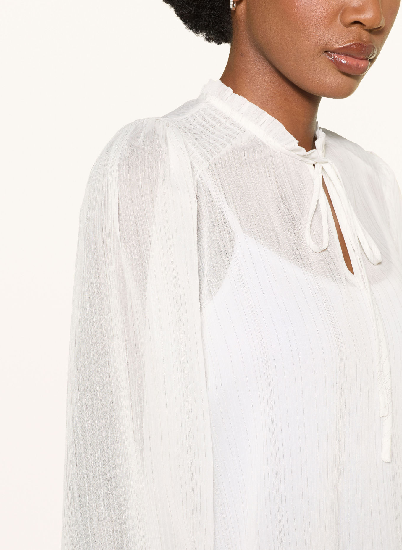 GRACE & MILA Chemisier BELINDA: BLANC / ARGENT