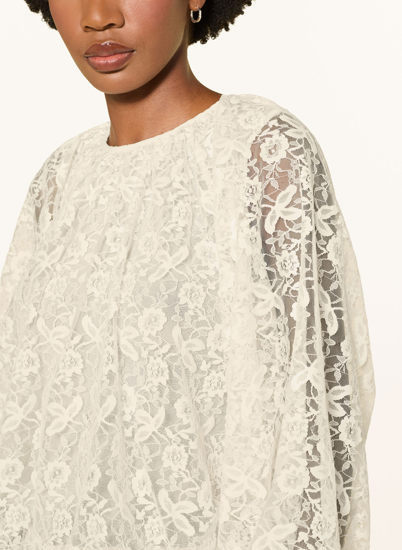 GRACE & MILA BETH Lace Blouse: ECRU