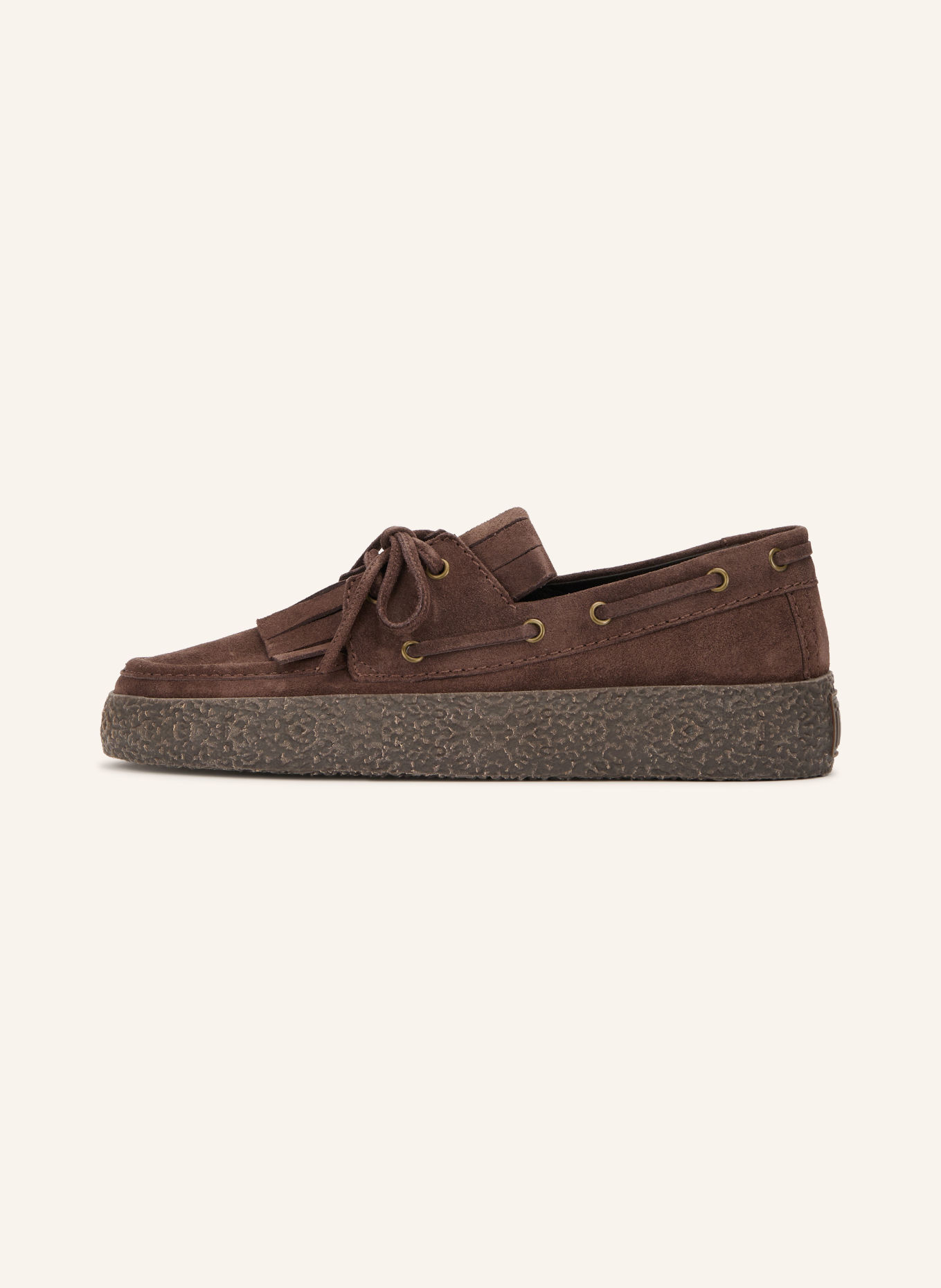 KENNEL & SCHMENGER PIT Boat Shoes: DARK BROWN / GOLD