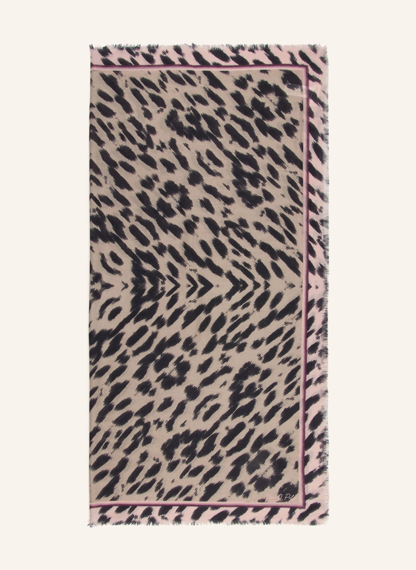 Marc O'Polo Scarf: LIGHT BROWN / ROSE / BLACK