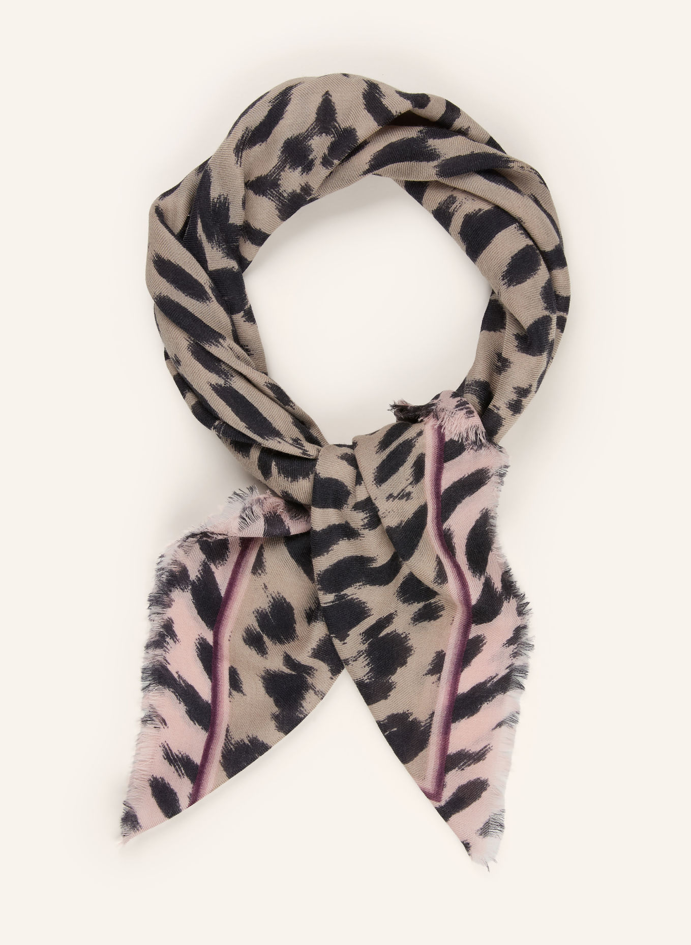 Marc O'Polo Scarf: LIGHT BROWN / ROSE / BLACK