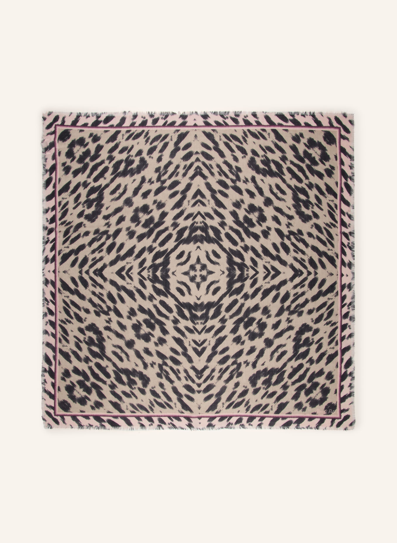 Marc O'Polo Scarf: LIGHT BROWN / ROSE / BLACK