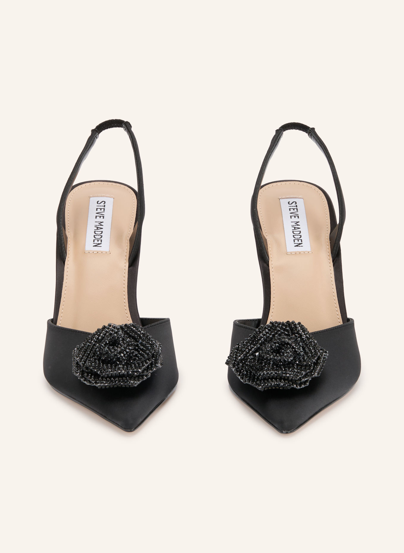 STEVE MADDEN Slingbacks LYSANDRA met sierstenen: ZWART