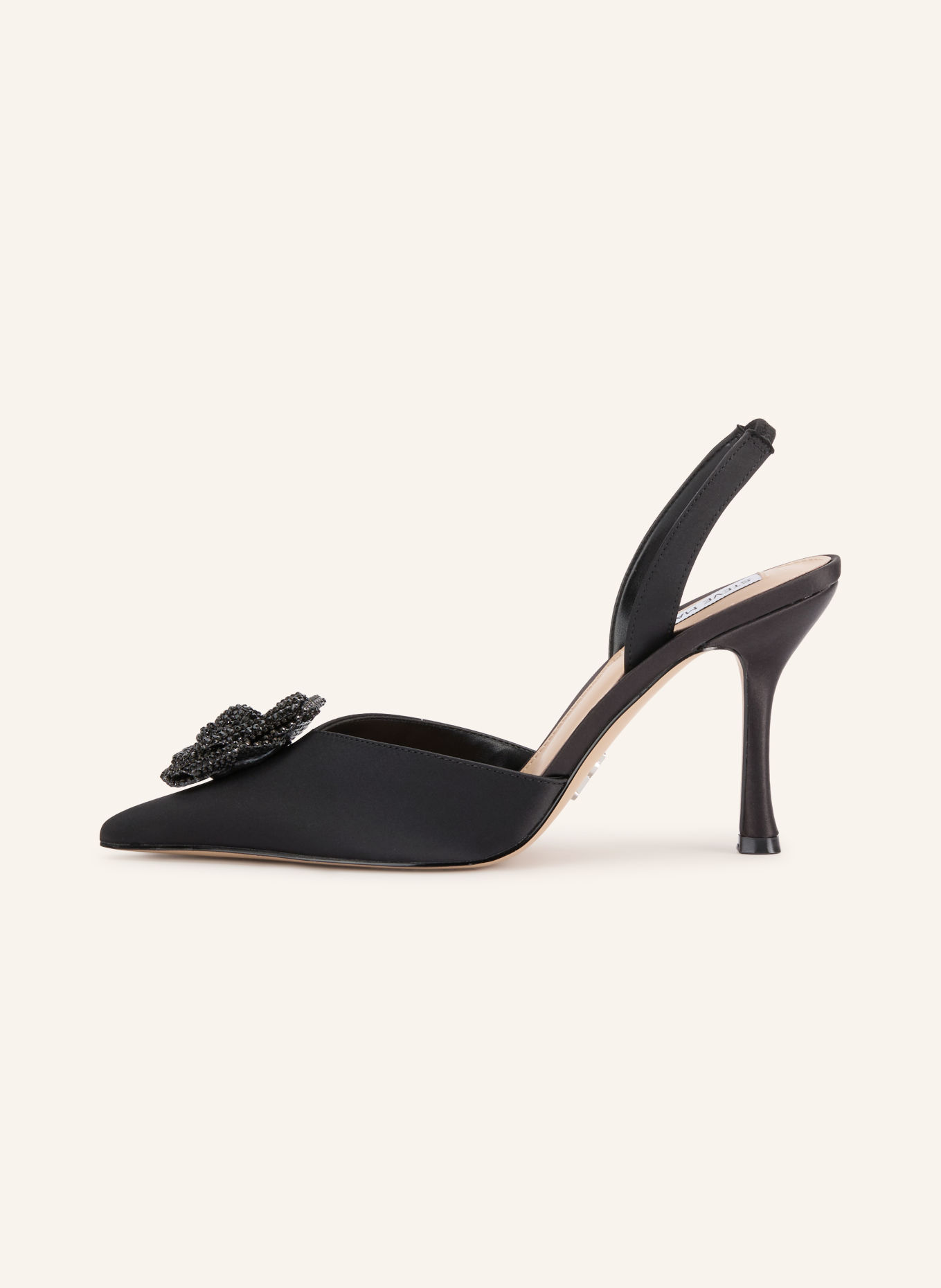 STEVE MADDEN Slingbacks LYSANDRA met sierstenen: ZWART