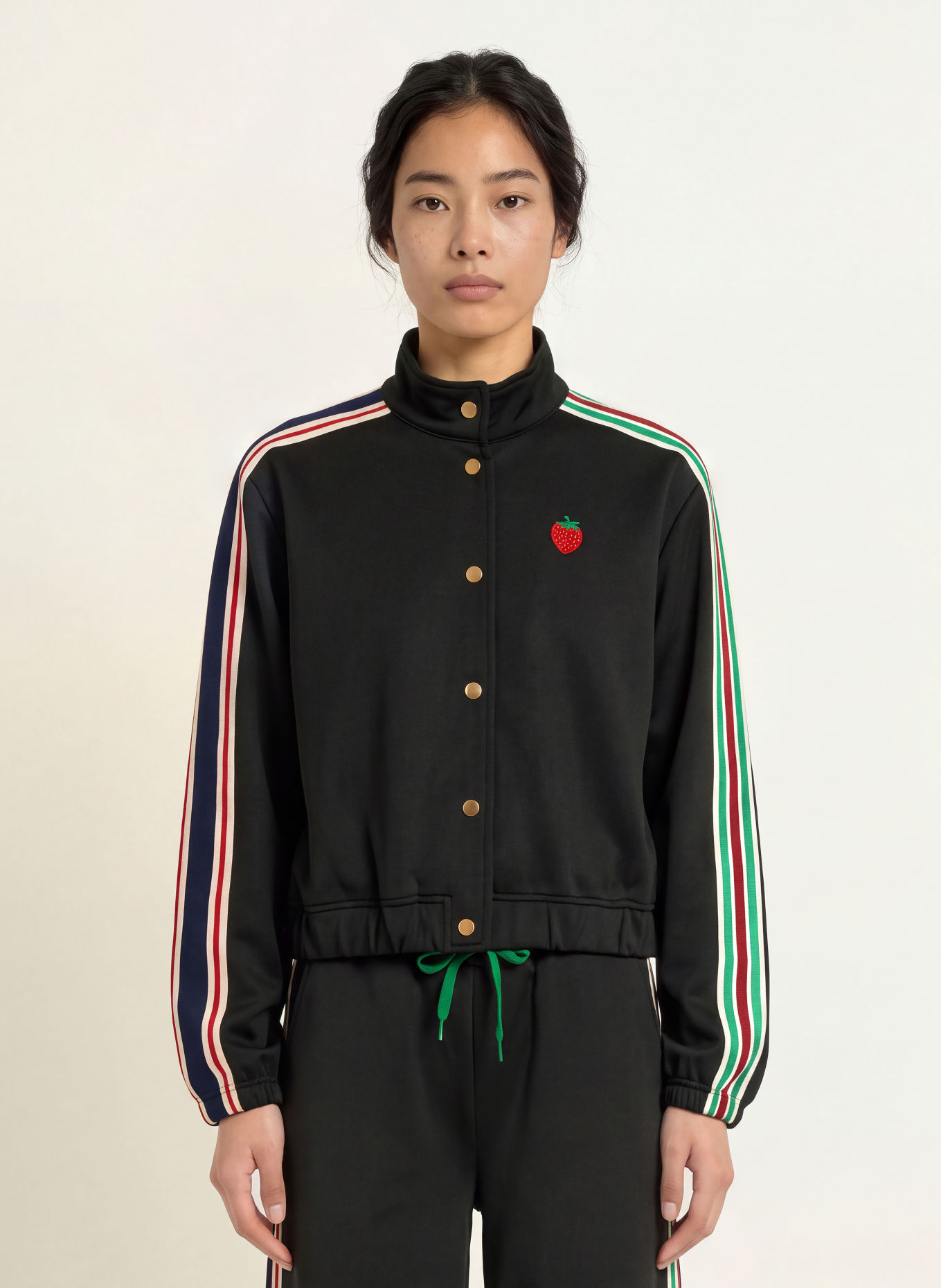 lollys laundry Blouson BROOKLYNNLL mit Galonstreifen: SCHWARZ