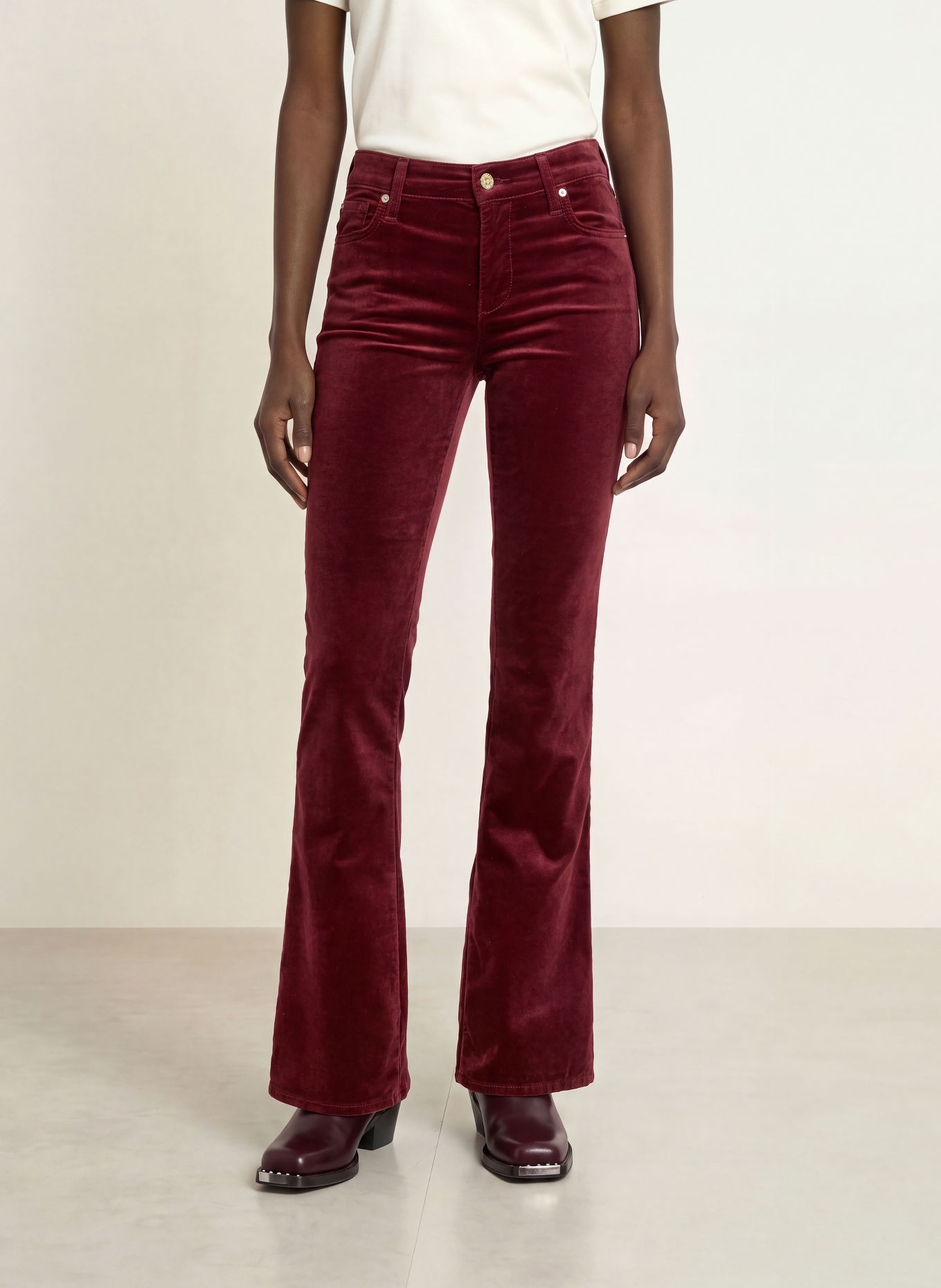 7 for all mankind Spodnie dżinsowe THE LEGGY: CIEMNOCZERWONY